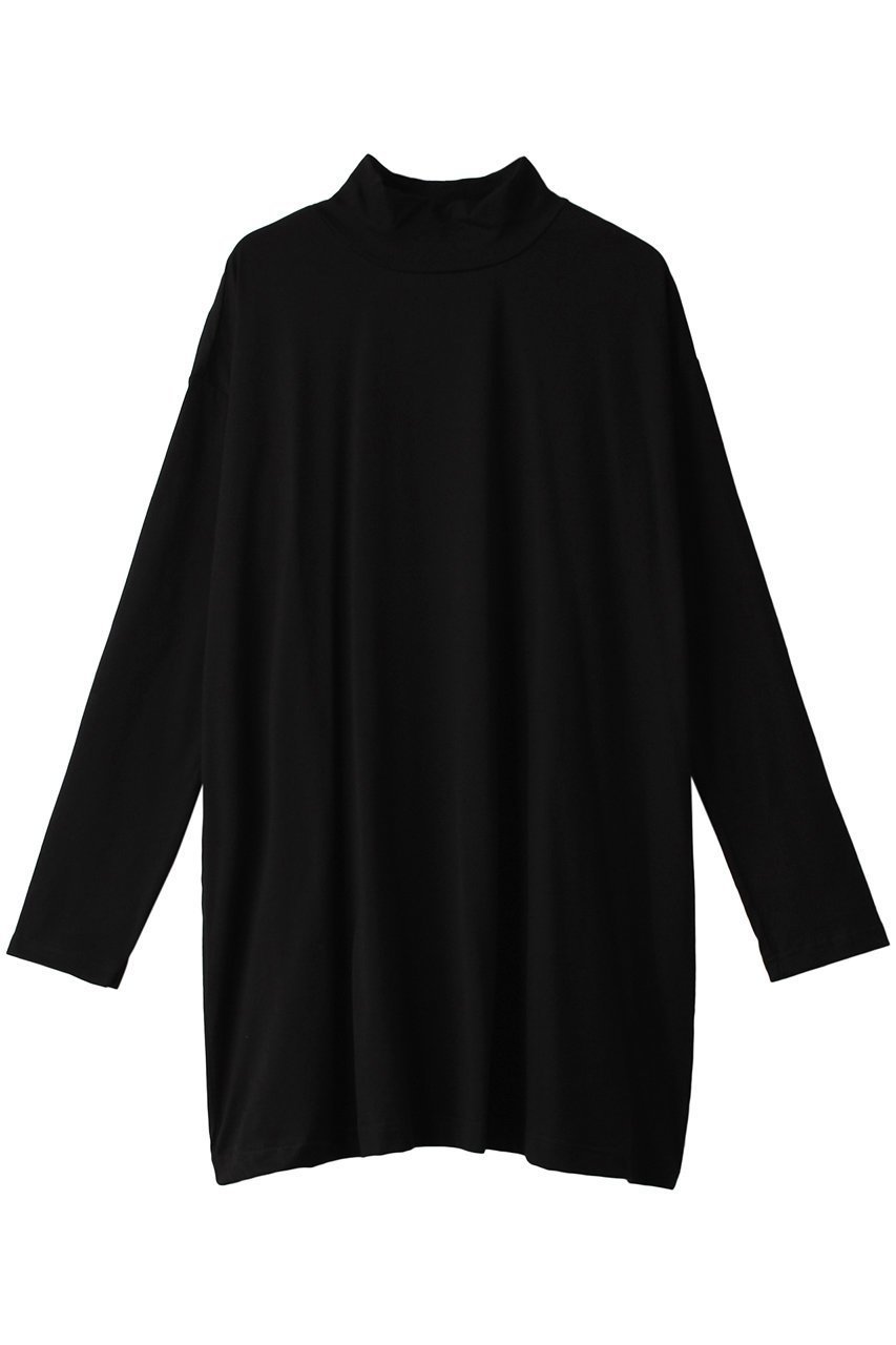 【ミズイロ インド/mizuiro ind】のmock neck tunic T Tシャツ インテリア・キッズ・メンズ・レディースファッション・服の通販 founy(ファニー) 　ファッション　Fashion　レディースファッション　Fashion for Women　トップス・カットソー　Cut & Sew Tops　シャツ・ブラウス・オフィスカジュアル　Elegant Blouses & Button-Ups　ロングTシャツ・Tシャツ　Longline T-Shirts & Tees　カットソー・ベーシックTシャツ　Cut-and-Sewn Tops / Stretch Tees & Basics　ジャケット　Jacket, Outerwear　スリーブ　Sleeve, Long Sleeve / Short Sleeve　チュニック　Tunic, Long Top　ロング　Long, Long-Length　black|ID: prp329100004606248 ipo3291000000032846867