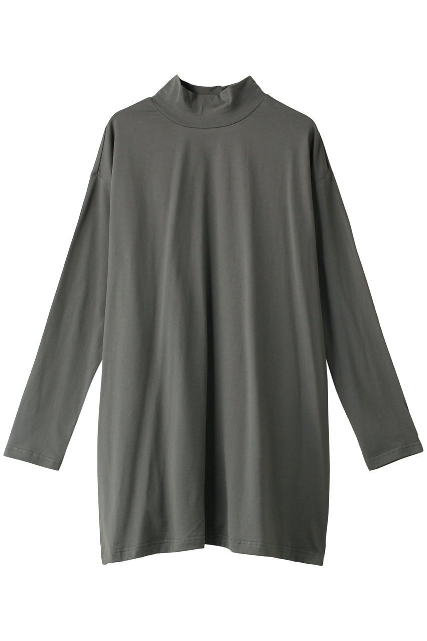 【ミズイロ インド/mizuiro ind】のmock neck tunic T Tシャツ インテリア・キッズ・メンズ・レディースファッション・服の通販 founy(ファニー) 　ファッション　Fashion　レディースファッション　Fashion for Women　トップス・カットソー　Cut & Sew Tops　シャツ・ブラウス・オフィスカジュアル　Elegant Blouses & Button-Ups　ロングTシャツ・Tシャツ　Longline T-Shirts & Tees　カットソー・ベーシックTシャツ　Cut-and-Sewn Tops / Stretch Tees & Basics　ジャケット　Jacket, Outerwear　スリーブ　Sleeve, Long Sleeve / Short Sleeve　チュニック　Tunic, Long Top　ロング　Long, Long-Length　gray|ID: prp329100004606248 ipo3291000000034980100