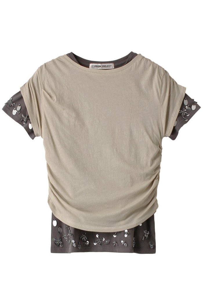 【プランク プロジェクト/PRANK PROJECT】のレイヤードビジューTEE / Layered Bijou TEE インテリア・キッズ・メンズ・レディースファッション・服の通販 founy(ファニー) https://founy.com/ ファッション Fashion レディースファッション Fashion for Women トップス・カットソー Cut & Sew Tops シャツ・ブラウス・オフィスカジュアル Elegant Blouses & Button-Ups ロングTシャツ・Tシャツ Longline T-Shirts & Tees カットソー・ベーシックTシャツ Cut-and-Sewn Tops / Stretch Tees & Basics おすすめ Recommended / Our Picks ショート Short, Short Length スリーブ Sleeve, Long Sleeve / Short Sleeve ダウン Down, Puffer ビジュー Bijou, Jewel-like Accent フィット Fit, Slim Fit レギュラー Regular, Standard Fit |ID: prp329100004606251 ipo3291000000032847176