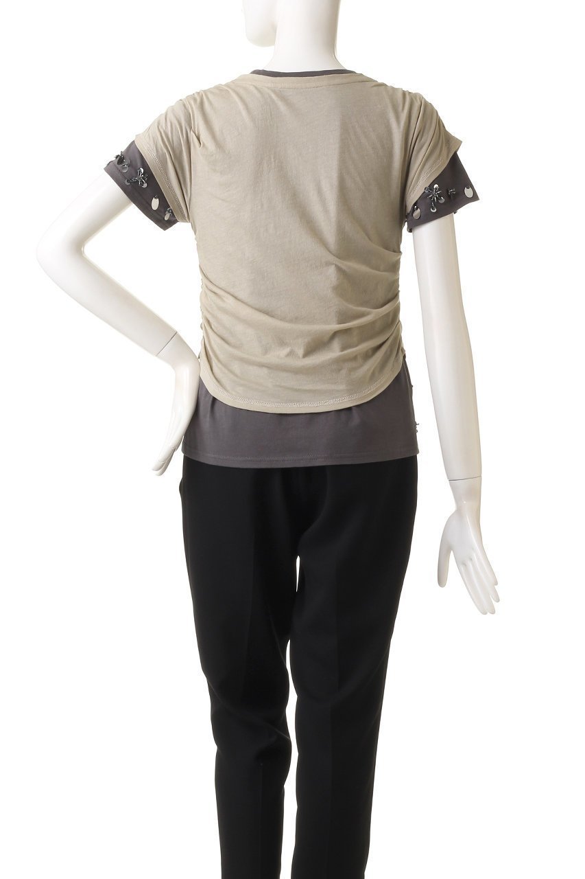 【プランク プロジェクト/PRANK PROJECT】のレイヤードビジューTEE / Layered Bijou TEE 人気、トレンドファッション・服の通販 founy(ファニー) 　ファッション　Fashion　レディースファッション　Fashion for Women　トップス・カットソー　Cut & Sew Tops　シャツ・ブラウス・オフィスカジュアル　Elegant Blouses & Button-Ups　ロングTシャツ・Tシャツ　Longline T-Shirts & Tees　カットソー・ベーシックTシャツ　Cut-and-Sewn Tops / Stretch Tees & Basics　おすすめ　Recommended / Our Picks　ショート　Short, Short Length　スリーブ　Sleeve, Long Sleeve / Short Sleeve　ダウン　Down, Puffer　ビジュー　Bijou, Jewel-like Accent　フィット　Fit, Slim Fit　レギュラー　Regular, Standard Fit　other-4|ID: prp329100004606251 ipo3291000000032847204
