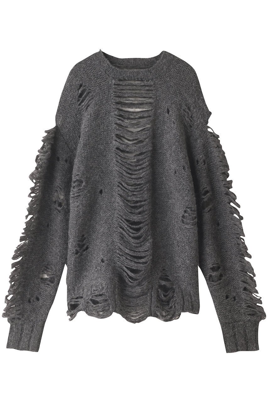 【プランク プロジェクト/PRANK PROJECT】のスラッシュスリットニット / Slash Slit knit インテリア・キッズ・メンズ・レディースファッション・服の通販 founy(ファニー) 　ファッション　Fashion　レディースファッション　Fashion for Women　トップス・カットソー　Cut & Sew Tops　ニット　Knit Tops & Sweaters　キャミソール&ノースリーブ　Camisoles & Sleeveless Tops　シャツ・ブラウス・オフィスカジュアル　Elegant Blouses & Button-Ups　ロングTシャツ・Tシャツ　Longline T-Shirts & Tees　カットソー・ベーシックTシャツ　Cut-and-Sewn Tops / Stretch Tees & Basics　インナー　Innerwear　キャミソール　Camisole, Spaghetti Strap Top　クラッシュ　Distressed, Crashed Style　スリット　Slit, Slit Detail　タンク　Tank Top, Sleeveless Top　ダメージ　Distressed, Destroyed　GRY(グレー)|ID: prp329100004606261 ipo3291000000032848280