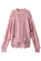 【プランク プロジェクト/PRANK PROJECT】のスラッシュスリットニット / Slash Slit knit PNK(ピンク)|ID: prp329100004606261 ipo3291000000032848285