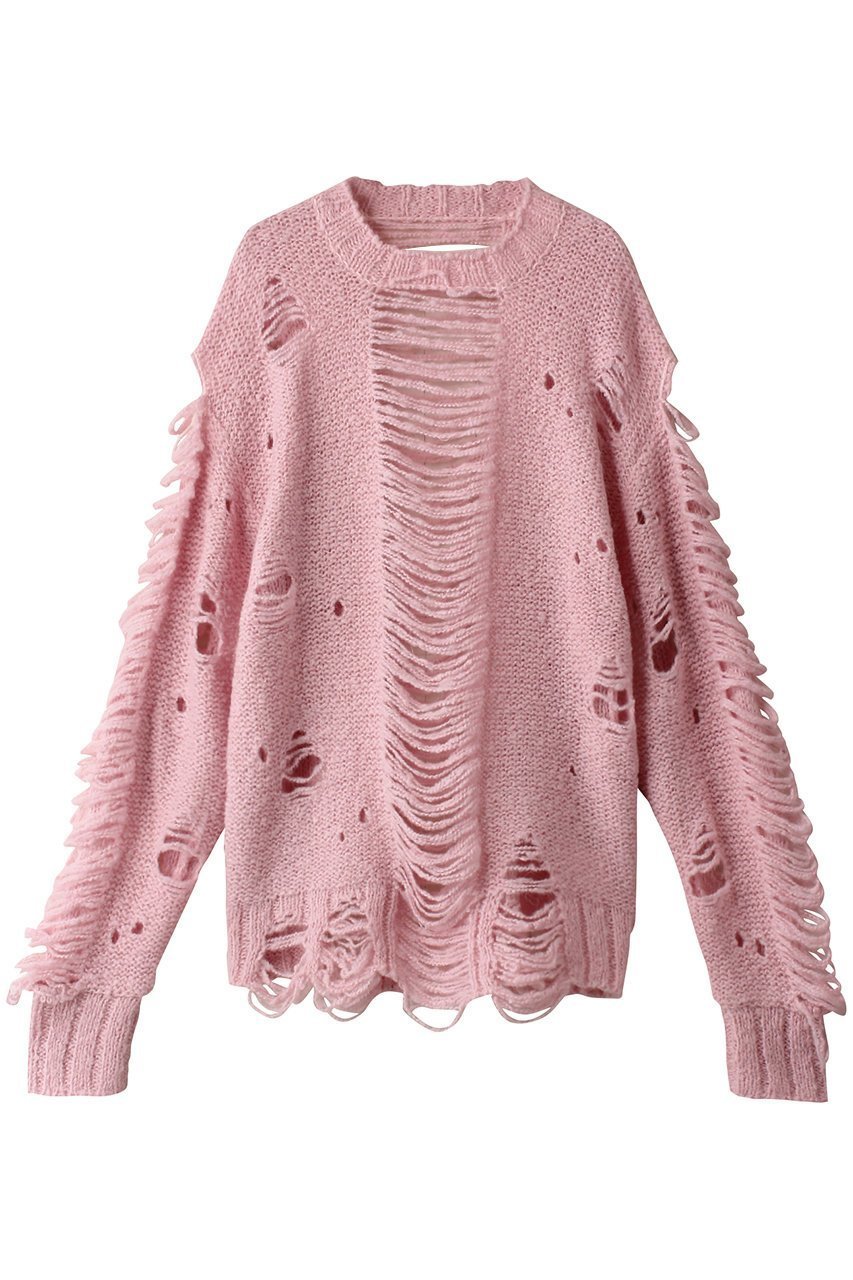 【プランク プロジェクト/PRANK PROJECT】のスラッシュスリットニット / Slash Slit knit インテリア・キッズ・メンズ・レディースファッション・服の通販 founy(ファニー) 　ファッション　Fashion　レディースファッション　Fashion for Women　トップス・カットソー　Cut & Sew Tops　ニット　Knit Tops & Sweaters　キャミソール&ノースリーブ　Camisoles & Sleeveless Tops　シャツ・ブラウス・オフィスカジュアル　Elegant Blouses & Button-Ups　ロングTシャツ・Tシャツ　Longline T-Shirts & Tees　カットソー・ベーシックTシャツ　Cut-and-Sewn Tops / Stretch Tees & Basics　インナー　Innerwear　キャミソール　Camisole, Spaghetti Strap Top　クラッシュ　Distressed, Crashed Style　スリット　Slit, Slit Detail　タンク　Tank Top, Sleeveless Top　ダメージ　Distressed, Destroyed　PNK(ピンク)|ID: prp329100004606261 ipo3291000000032848285