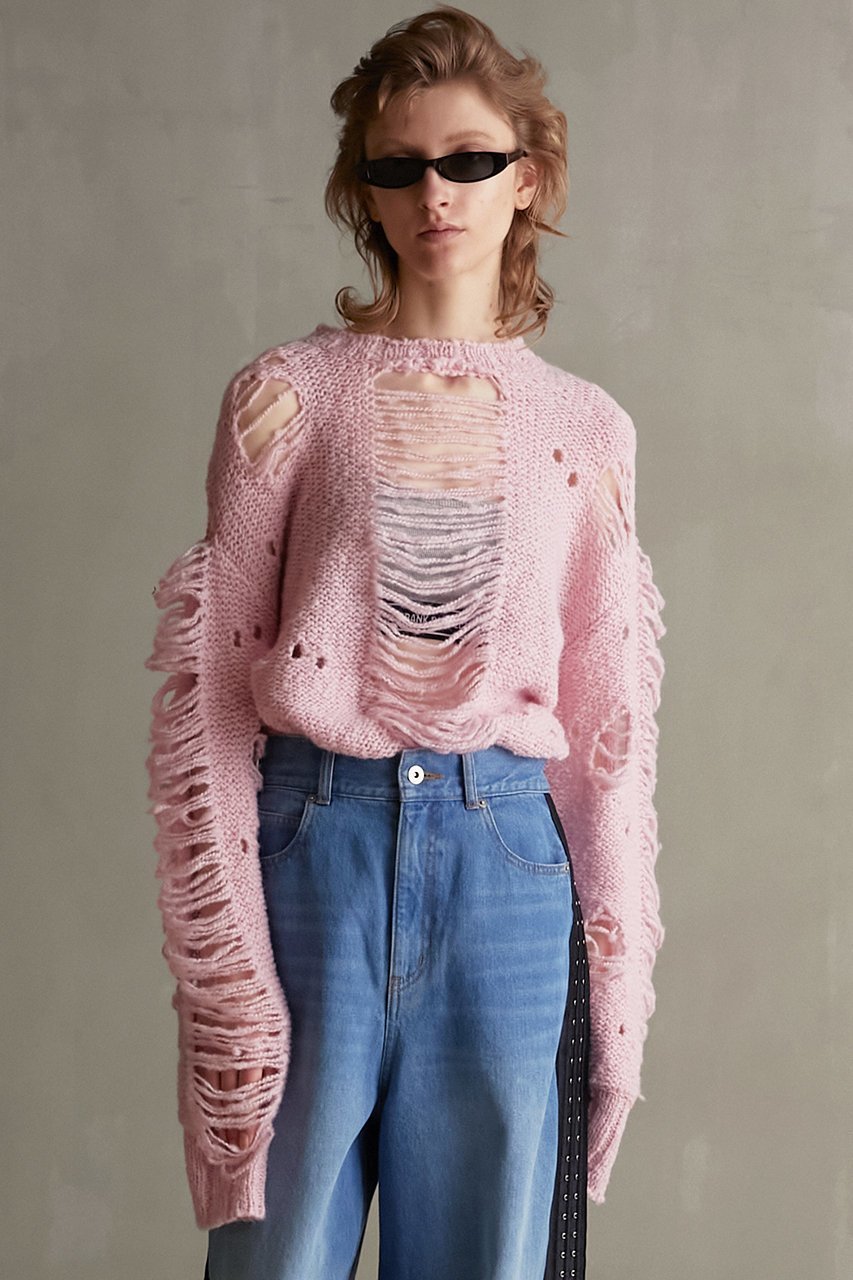 【プランク プロジェクト/PRANK PROJECT】のスラッシュスリットニット / Slash Slit knit 人気、トレンドファッション・服の通販 founy(ファニー) 　ファッション　Fashion　レディースファッション　Fashion for Women　トップス・カットソー　Cut & Sew Tops　ニット　Knit Tops & Sweaters　キャミソール&ノースリーブ　Camisoles & Sleeveless Tops　シャツ・ブラウス・オフィスカジュアル　Elegant Blouses & Button-Ups　ロングTシャツ・Tシャツ　Longline T-Shirts & Tees　カットソー・ベーシックTシャツ　Cut-and-Sewn Tops / Stretch Tees & Basics　インナー　Innerwear　キャミソール　Camisole, Spaghetti Strap Top　クラッシュ　Distressed, Crashed Style　スリット　Slit, Slit Detail　タンク　Tank Top, Sleeveless Top　ダメージ　Distressed, Destroyed　other-8|ID: prp329100004606261 ipo3291000000032848327