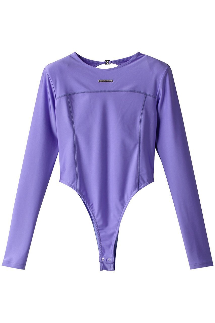 【プランク プロジェクト/PRANK PROJECT】のバックオープンスキューバボディスーツ / Back Open Scuba Bodysuit インテリア・キッズ・メンズ・レディースファッション・服の通販 founy(ファニー) 　ファッション　Fashion　レディースファッション　Fashion for Women　トップス・カットソー　Cut & Sew Tops　シャツ・ブラウス・オフィスカジュアル　Elegant Blouses & Button-Ups　ロングTシャツ・Tシャツ　Longline T-Shirts & Tees　カットソー・ベーシックTシャツ　Cut-and-Sewn Tops / Stretch Tees & Basics　インナー　Innerwear　ショルダー　Shoulder, Shoulder Strap　スリーブ　Sleeve, Long Sleeve / Short Sleeve　スーツ　Suit, Formalwear　ロング　Long, Long-Length　PPL(パープル)|ID: prp329100004606268 ipo3291000000032848839
