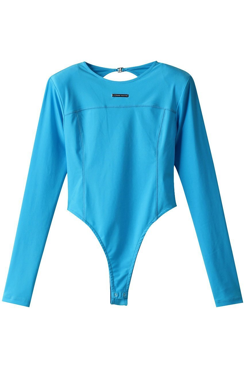 【プランク プロジェクト/PRANK PROJECT】のバックオープンスキューバボディスーツ / Back Open Scuba Bodysuit インテリア・キッズ・メンズ・レディースファッション・服の通販 founy(ファニー) 　ファッション　Fashion　レディースファッション　Fashion for Women　トップス・カットソー　Cut & Sew Tops　シャツ・ブラウス・オフィスカジュアル　Elegant Blouses & Button-Ups　ロングTシャツ・Tシャツ　Longline T-Shirts & Tees　カットソー・ベーシックTシャツ　Cut-and-Sewn Tops / Stretch Tees & Basics　インナー　Innerwear　ショルダー　Shoulder, Shoulder Strap　スリーブ　Sleeve, Long Sleeve / Short Sleeve　スーツ　Suit, Formalwear　ロング　Long, Long-Length　BLU(ブルー)|ID: prp329100004606268 ipo3291000000032848845