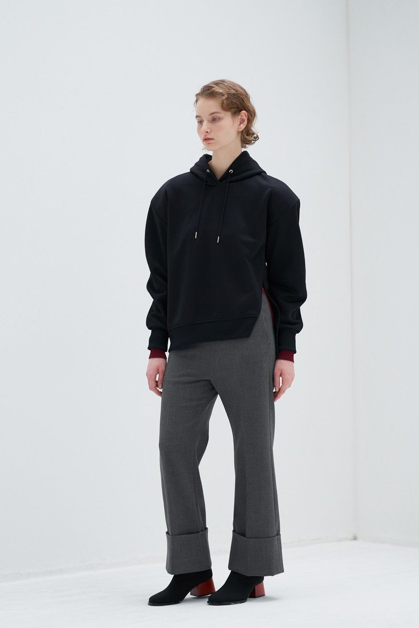 【ランバン オン ブルー/LANVIN en Bleu】のバックオープンフーディー 人気、トレンドファッション・服の通販 founy(ファニー) 　ファッション　Fashion　レディースファッション　Fashion for Women　トップス・カットソー　Cut & Sew Tops　シャツ・ブラウス・オフィスカジュアル　Elegant Blouses & Button-Ups　ロングTシャツ・Tシャツ　Longline T-Shirts & Tees　カットソー・ベーシックTシャツ　Cut-and-Sewn Tops / Stretch Tees & Basics　カットソー　Cut and Sewn Top　スリーブ　Sleeve, Long Sleeve / Short Sleeve　ドロップ　Drop Shoulder, Dropped Style　ファブリック　Fabric, Textile　ロング　Long, Long-Length　other-7|ID: prp329100004606270 ipo3291000000032848943