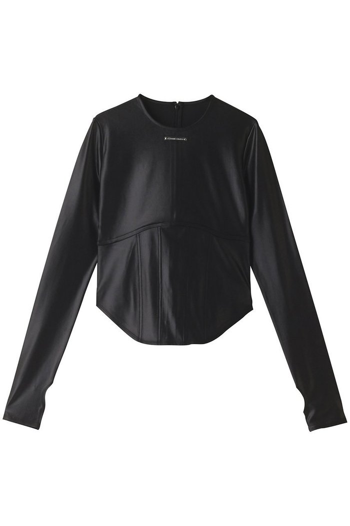 【プランク プロジェクト/PRANK PROJECT】のコルセットスキントップ / Corset Skin Top インテリア・キッズ・メンズ・レディースファッション・服の通販 founy(ファニー) https://founy.com/ ファッション Fashion レディースファッション Fashion for Women トップス・カットソー Cut & Sew Tops シャツ・ブラウス・オフィスカジュアル Elegant Blouses & Button-Ups ロングTシャツ・Tシャツ Longline T-Shirts & Tees カットソー・ベーシックTシャツ Cut-and-Sewn Tops / Stretch Tees & Basics スリーブ Sleeve, Long Sleeve / Short Sleeve デニム Denim, Jeans Material ロング Long, Long-Length |ID: prp329100004606272 ipo3291000000032849011