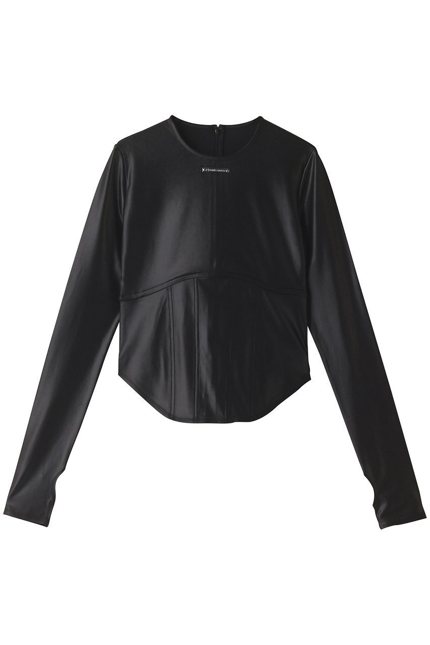 【プランク プロジェクト/PRANK PROJECT】のコルセットスキントップ / Corset Skin Top 人気、トレンドファッション・服の通販 founy(ファニー) 　ファッション　Fashion　レディースファッション　Fashion for Women　トップス・カットソー　Cut & Sew Tops　シャツ・ブラウス・オフィスカジュアル　Elegant Blouses & Button-Ups　ロングTシャツ・Tシャツ　Longline T-Shirts & Tees　カットソー・ベーシックTシャツ　Cut-and-Sewn Tops / Stretch Tees & Basics　スリーブ　Sleeve, Long Sleeve / Short Sleeve　デニム　Denim, Jeans Material　ロング　Long, Long-Length　 other-1|ID: prp329100004606272 ipo3291000000032849011