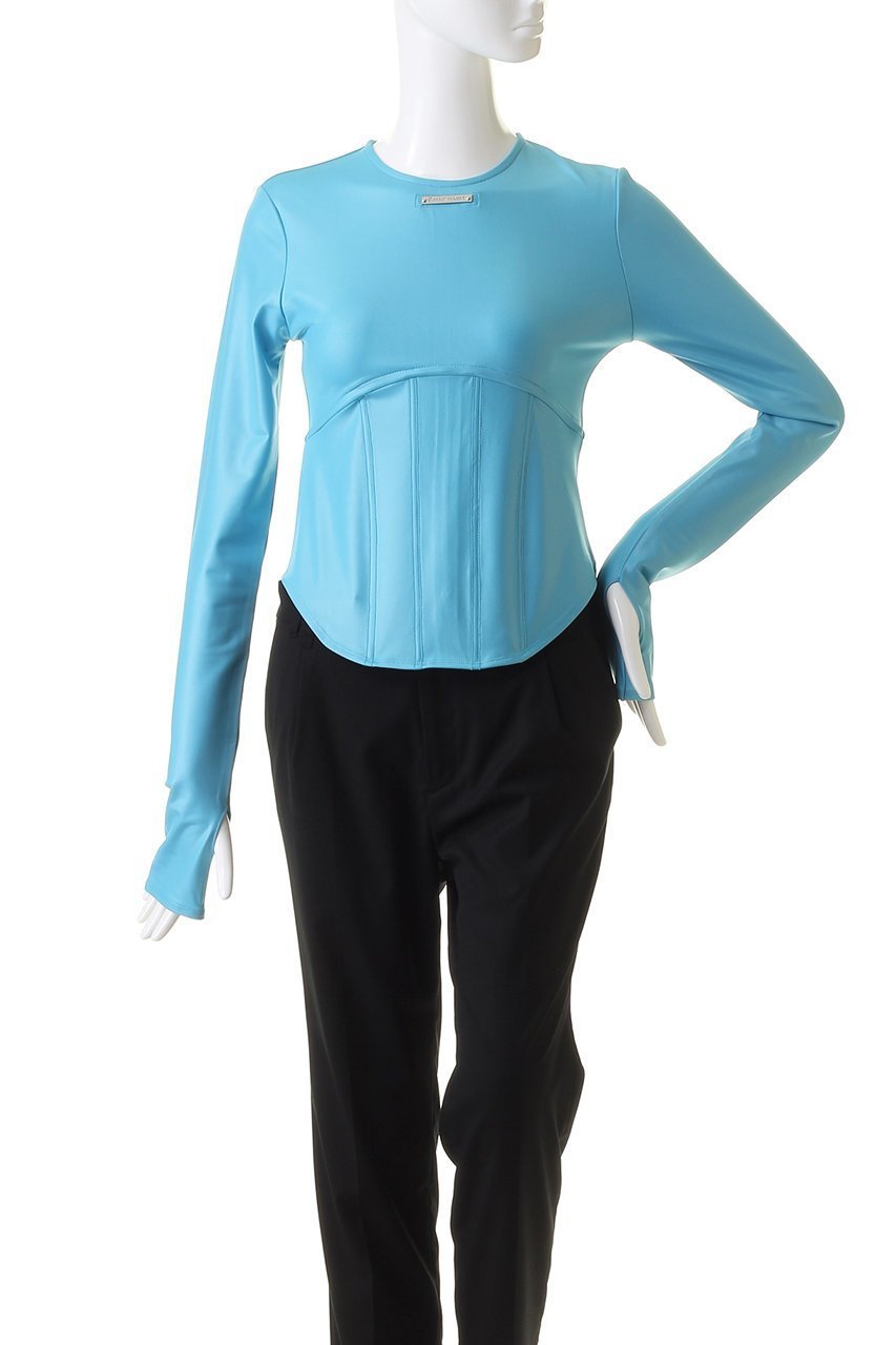 【プランク プロジェクト/PRANK PROJECT】のコルセットスキントップ / Corset Skin Top 人気、トレンドファッション・服の通販 founy(ファニー) 　ファッション　Fashion　レディースファッション　Fashion for Women　トップス・カットソー　Cut & Sew Tops　シャツ・ブラウス・オフィスカジュアル　Elegant Blouses & Button-Ups　ロングTシャツ・Tシャツ　Longline T-Shirts & Tees　カットソー・ベーシックTシャツ　Cut-and-Sewn Tops / Stretch Tees & Basics　スリーブ　Sleeve, Long Sleeve / Short Sleeve　デニム　Denim, Jeans Material　ロング　Long, Long-Length　other-2|ID: prp329100004606272 ipo3291000000032849039