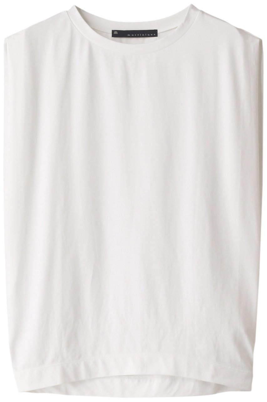 【マルティニーク/martinique】のコットンフレンチスリーブTシャツ インテリア・キッズ・メンズ・レディースファッション・服の通販 founy(ファニー) 　ファッション　Fashion　レディースファッション　Fashion for Women　トップス・カットソー　Cut & Sew Tops　シャツ・ブラウス・オフィスカジュアル　Elegant Blouses & Button-Ups　ロングTシャツ・Tシャツ　Longline T-Shirts & Tees　カットソー・ベーシックTシャツ　Cut-and-Sewn Tops / Stretch Tees & Basics　ショート　Short, Short Length　シンプル　Simple, Minimal　スリーブ　Sleeve, Long Sleeve / Short Sleeve　フレンチ　French, French Style　ホワイト|ID: prp329100004606334 ipo3291000000032854023