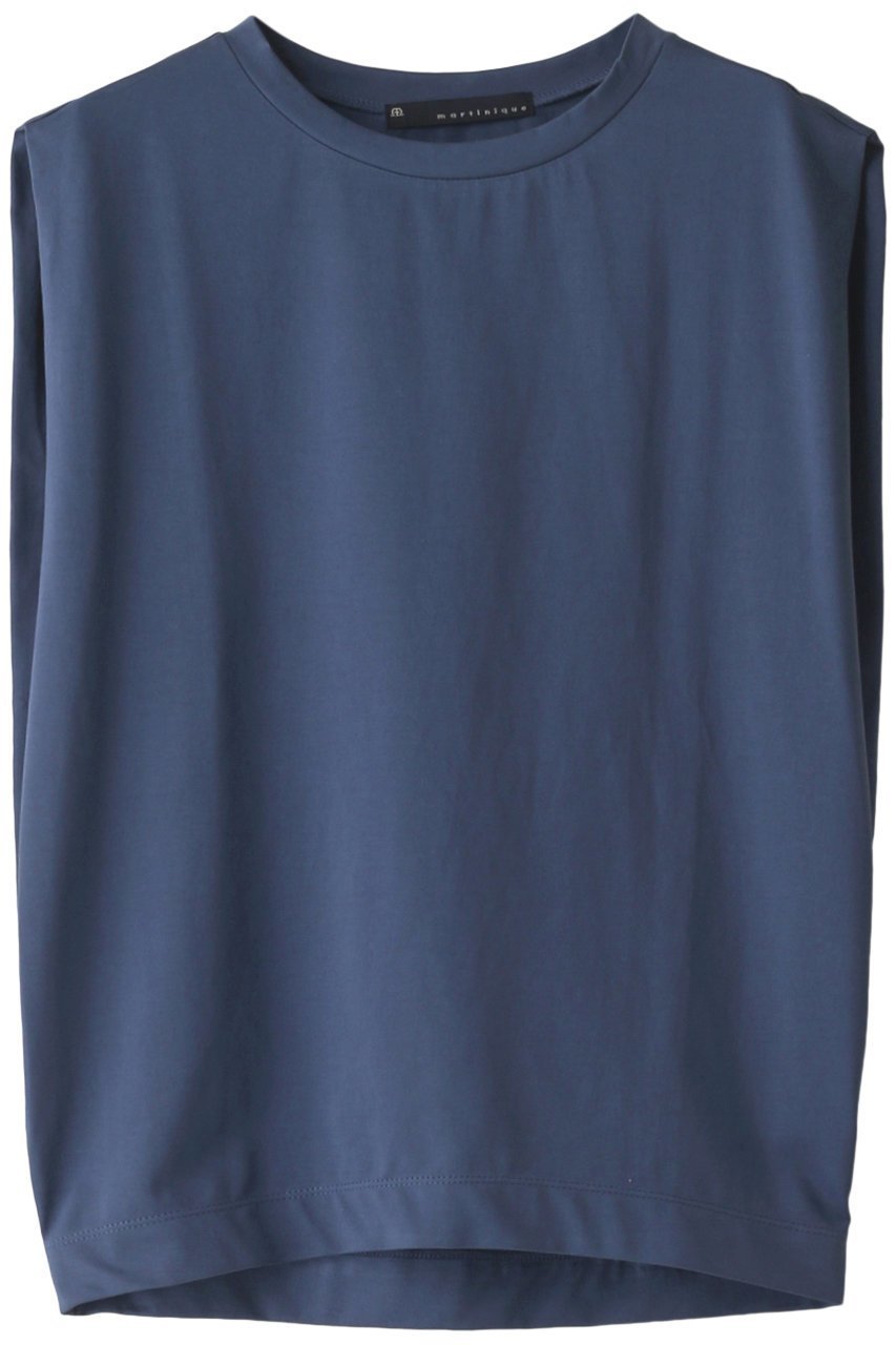 【マルティニーク/martinique】のコットンフレンチスリーブTシャツ インテリア・キッズ・メンズ・レディースファッション・服の通販 founy(ファニー) 　ファッション　Fashion　レディースファッション　Fashion for Women　トップス・カットソー　Cut & Sew Tops　シャツ・ブラウス・オフィスカジュアル　Elegant Blouses & Button-Ups　ロングTシャツ・Tシャツ　Longline T-Shirts & Tees　カットソー・ベーシックTシャツ　Cut-and-Sewn Tops / Stretch Tees & Basics　ショート　Short, Short Length　シンプル　Simple, Minimal　スリーブ　Sleeve, Long Sleeve / Short Sleeve　フレンチ　French, French Style　ブルー|ID: prp329100004606334 ipo3291000000032854029