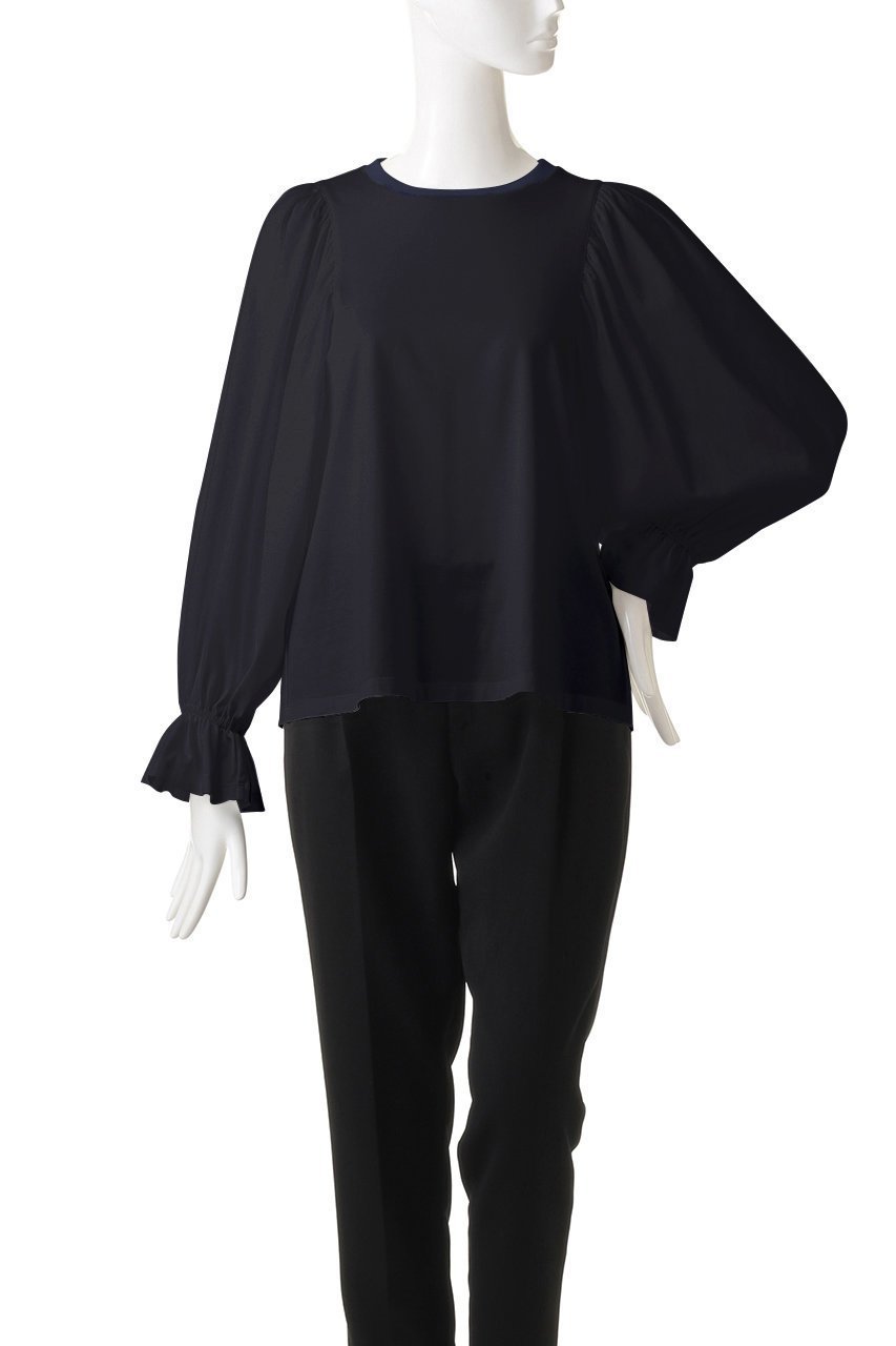 【スリー ドッツ/three dots】の【ELLE SHOP別注】Decorative dolman tee 人気、トレンドファッション・服の通販 founy(ファニー) 　ファッション　Fashion　レディースファッション　Fashion for Women　トップス・カットソー　Cut & Sew Tops　シャツ・ブラウス・オフィスカジュアル　Elegant Blouses & Button-Ups　ロングTシャツ・Tシャツ　Longline T-Shirts & Tees　カットソー・ベーシックTシャツ　Cut-and-Sewn Tops / Stretch Tees & Basics　ギャザー　Gathered, Ruffled　スリーブ　Sleeve, Long Sleeve / Short Sleeve　トレンド　Trend, Trending Now　ロング　Long, Long-Length　別注　Limited Edition, Custom Order　other-2|ID: prp329100004606342 ipo3291000000032854374