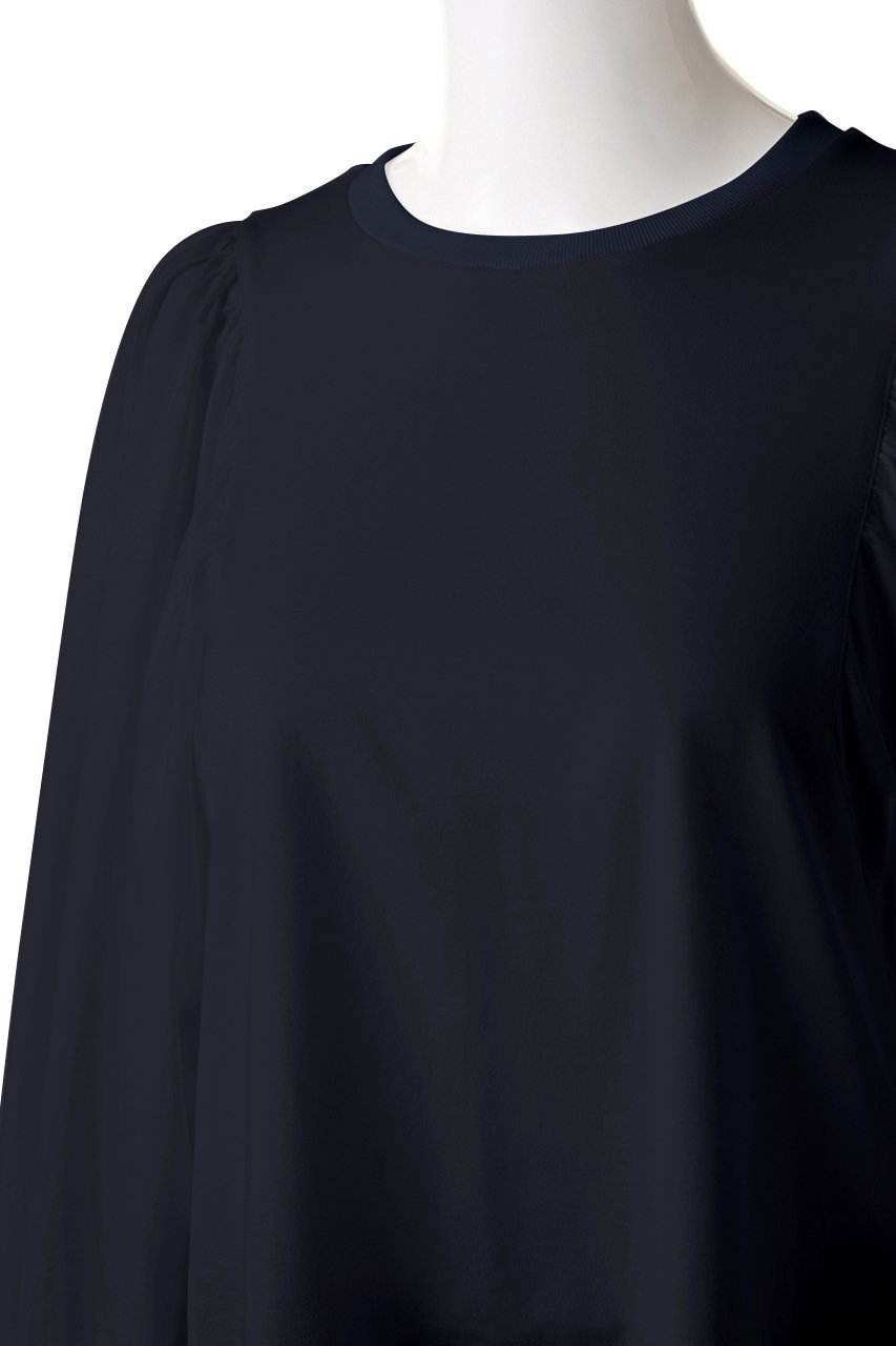 【スリー ドッツ/three dots】の【ELLE SHOP別注】Decorative dolman tee 人気、トレンドファッション・服の通販 founy(ファニー) 　ファッション　Fashion　レディースファッション　Fashion for Women　トップス・カットソー　Cut & Sew Tops　シャツ・ブラウス・オフィスカジュアル　Elegant Blouses & Button-Ups　ロングTシャツ・Tシャツ　Longline T-Shirts & Tees　カットソー・ベーシックTシャツ　Cut-and-Sewn Tops / Stretch Tees & Basics　ギャザー　Gathered, Ruffled　スリーブ　Sleeve, Long Sleeve / Short Sleeve　トレンド　Trend, Trending Now　ロング　Long, Long-Length　別注　Limited Edition, Custom Order　other-5|ID: prp329100004606342 ipo3291000000032854390