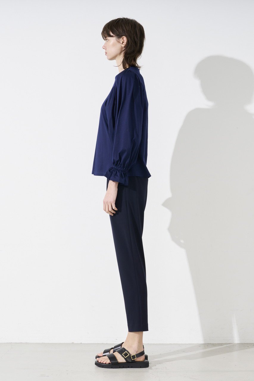 【スリー ドッツ/three dots】の【ELLE SHOP別注】Decorative dolman tee 人気、トレンドファッション・服の通販 founy(ファニー) 　ファッション　Fashion　レディースファッション　Fashion for Women　トップス・カットソー　Cut & Sew Tops　シャツ・ブラウス・オフィスカジュアル　Elegant Blouses & Button-Ups　ロングTシャツ・Tシャツ　Longline T-Shirts & Tees　カットソー・ベーシックTシャツ　Cut-and-Sewn Tops / Stretch Tees & Basics　ギャザー　Gathered, Ruffled　スリーブ　Sleeve, Long Sleeve / Short Sleeve　トレンド　Trend, Trending Now　ロング　Long, Long-Length　別注　Limited Edition, Custom Order　other-7|ID: prp329100004606342 ipo3291000000032854401