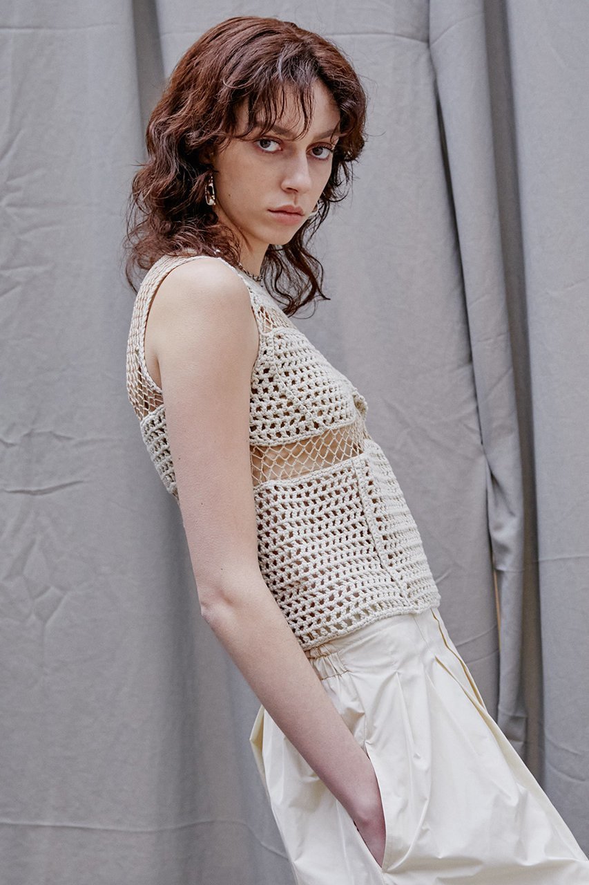 【プランク プロジェクト/PRANK PROJECT】のクロシェトップス / Crochet Top 人気、トレンドファッション・服の通販 founy(ファニー) 　ファッション　Fashion　レディースファッション　Fashion for Women　トップス・カットソー　Cut & Sew Tops　キャミソール&ノースリーブ　Camisoles & Sleeveless Tops　シャツ・ブラウス・オフィスカジュアル　Elegant Blouses & Button-Ups　ロングTシャツ・Tシャツ　Longline T-Shirts & Tees　カットソー・ベーシックTシャツ　Cut-and-Sewn Tops / Stretch Tees & Basics　キャミソール　Camisole, Spaghetti Strap Top　スペシャル　Special, Limited Edition　タンク　Tank Top, Sleeveless Top　バランス　Balance, Style Balance　ビスチェ　Bustier, Corset Top　other-8|ID: prp329100004606347 ipo3291000000032854639