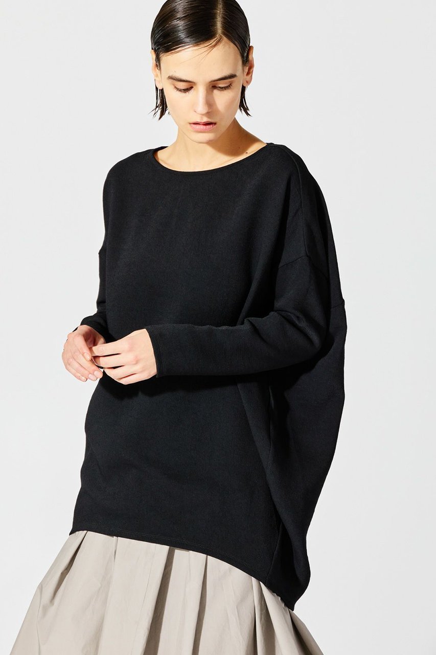 【ミズイロ インド/mizuiro ind】のboat neck cocoon P/O プルオーバー 人気、トレンドファッション・服の通販 founy(ファニー) 　ファッション　Fashion　レディースファッション　Fashion for Women　トップス・カットソー　Cut & Sew Tops　シャツ・ブラウス・オフィスカジュアル　Elegant Blouses & Button-Ups　ロングTシャツ・Tシャツ　Longline T-Shirts & Tees　カジュアルプルオーバー・ニットトップス　Pullovers & Knit Tops / Casual Pullovers　カットソー・ベーシックTシャツ　Cut-and-Sewn Tops / Stretch Tees & Basics　ショート　Short, Short Length　シンプル　Simple, Minimal　スリーブ　Sleeve, Long Sleeve / Short Sleeve　other-6|ID: prp329100004606349 ipo3291000000032854748