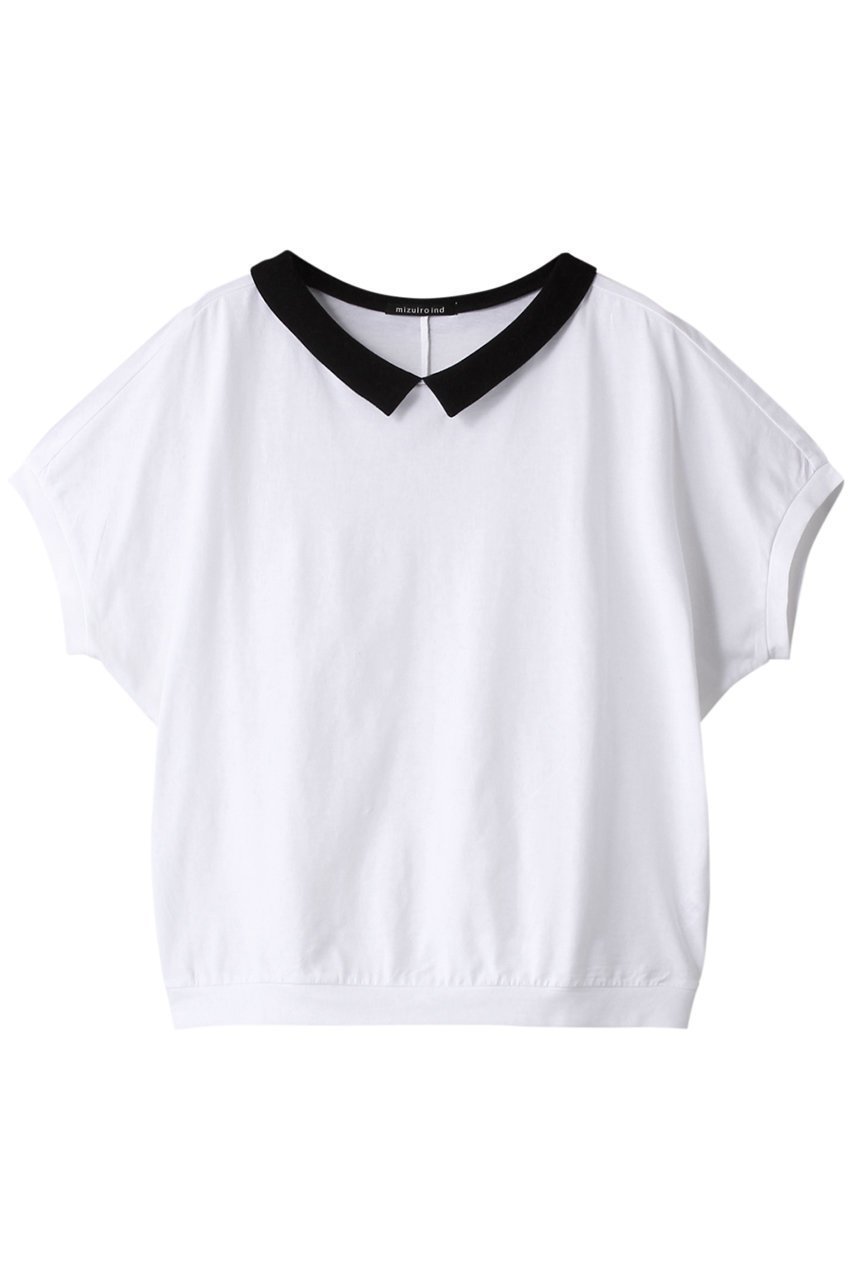 【ミズイロ インド/mizuiro ind】のshirt collar dolman T Tシャツ インテリア・キッズ・メンズ・レディースファッション・服の通販 founy(ファニー) 　ファッション　Fashion　レディースファッション　Fashion for Women　トップス・カットソー　Cut & Sew Tops　シャツ・ブラウス・オフィスカジュアル　Elegant Blouses & Button-Ups　ロングTシャツ・Tシャツ　Longline T-Shirts & Tees　カットソー・ベーシックTシャツ　Cut-and-Sewn Tops / Stretch Tees & Basics　ショート　Short, Short Length　シンプル　Simple, Minimal　スリーブ　Sleeve, Long Sleeve / Short Sleeve　エレガント 上品　Elegant　半袖　Short Sleeve, Half Sleeve　オフホワイトA|ID: prp329100004606356 ipo3291000000032855309