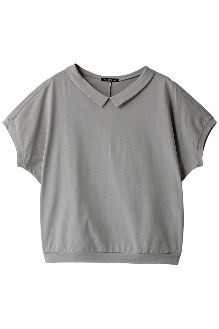 【ミズイロ インド/mizuiro ind】のshirt collar dolman T Tシャツ インテリア・キッズ・メンズ・レディースファッション・服の通販 founy(ファニー) 　ファッション　Fashion　レディースファッション　Fashion for Women　トップス・カットソー　Cut & Sew Tops　シャツ・ブラウス・オフィスカジュアル　Elegant Blouses & Button-Ups　ロングTシャツ・Tシャツ　Longline T-Shirts & Tees　カットソー・ベーシックTシャツ　Cut-and-Sewn Tops / Stretch Tees & Basics　ショート　Short, Short Length　シンプル　Simple, Minimal　スリーブ　Sleeve, Long Sleeve / Short Sleeve　エレガント 上品　Elegant　半袖　Short Sleeve, Half Sleeve　l.grayA|ID: prp329100004606356 ipo3291000000032855338