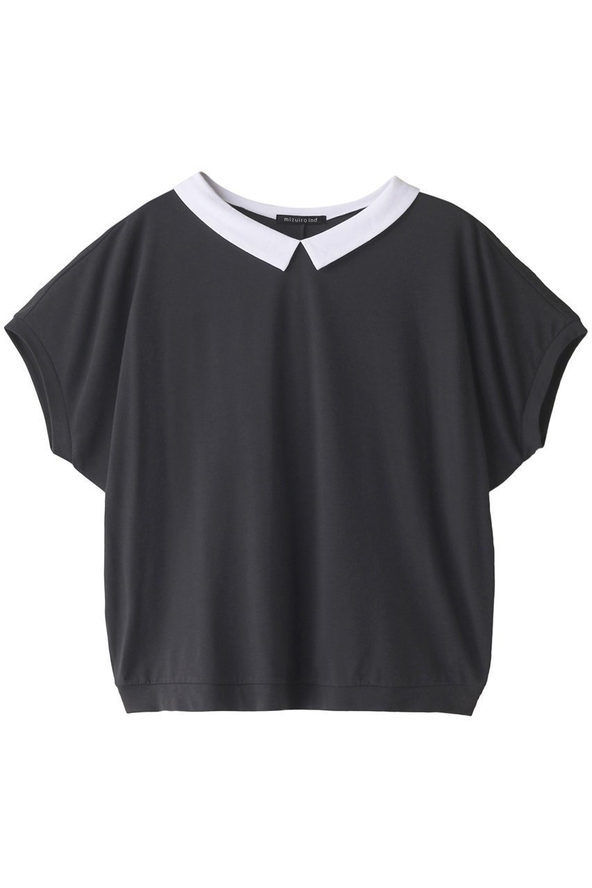 【ミズイロ インド/mizuiro ind】のshirt collar dolman T Tシャツ インテリア・キッズ・メンズ・レディースファッション・服の通販 founy(ファニー) 　ファッション　Fashion　レディースファッション　Fashion for Women　トップス・カットソー　Cut & Sew Tops　シャツ・ブラウス・オフィスカジュアル　Elegant Blouses & Button-Ups　ロングTシャツ・Tシャツ　Longline T-Shirts & Tees　カットソー・ベーシックTシャツ　Cut-and-Sewn Tops / Stretch Tees & Basics　ショート　Short, Short Length　シンプル　Simple, Minimal　スリーブ　Sleeve, Long Sleeve / Short Sleeve　エレガント 上品　Elegant　半袖　Short Sleeve, Half Sleeve　c.gray|ID: prp329100004606356 ipo3291000000032855342