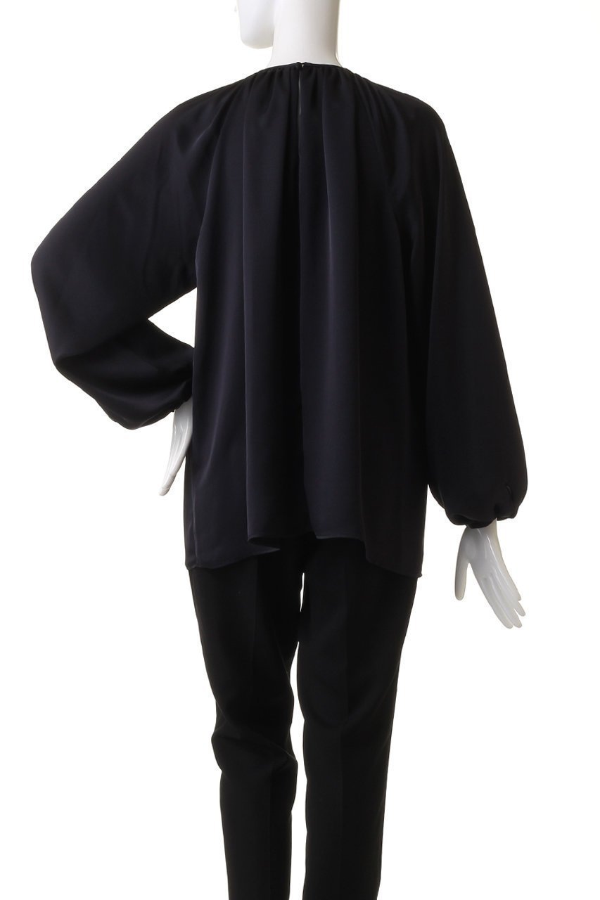 【デザイン ワークス/DESIGN WORKS】のサテンギャザーブラウス 人気、トレンドファッション・服の通販 founy(ファニー) 　ファッション　Fashion　レディースファッション　Fashion for Women　トップス・カットソー　Cut & Sew Tops　シャツ・ブラウス・オフィスカジュアル　Elegant Blouses & Button-Ups　エレガント 上品　Elegant　ギャザー　Gathered, Ruffled　シンプル　Simple, Minimal　スリーブ　Sleeve, Long Sleeve / Short Sleeve　パターン　Pattern, Design Print　ロング　Long, Long-Length　other-6|ID: prp329100004606360 ipo3291000000034955697