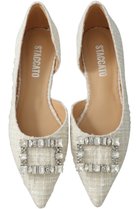 【スタッカート/STACCATO】のエフィサイドカットフラットパンプス 人気、トレンドファッション・服の通販 founy(ファニー) ファッション Fashion レディースファッション Fashion for Women エレガント 上品 Elegant サマー Summer, Summer Style ストーン Stone, Gem-Like ツイード Twill, Twill Weave 春 Spring thumbnail 柄ホワイト|ID: prp329100004606381 ipo3291000000034939804