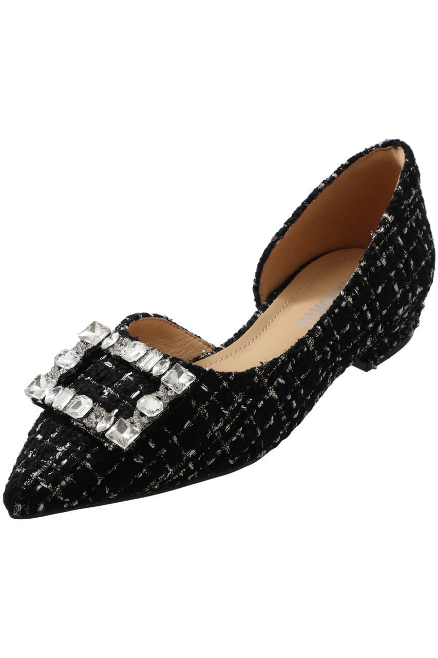 【スタッカート/STACCATO】のエフィサイドカットフラットパンプス 人気、トレンドファッション・服の通販 founy(ファニー) 　ファッション　Fashion　レディースファッション　Fashion for Women　エレガント 上品　Elegant　サマー　Summer, Summer Style　ストーン　Stone, Gem-Like　ツイード　Twill, Twill Weave　春　Spring　other-4|ID: prp329100004606381 ipo3291000000034939807