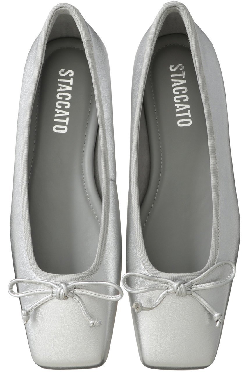 【スタッカート/STACCATO】のエクレバレエシューズ インテリア・キッズ・メンズ・レディースファッション・服の通販 founy(ファニー) 　ファッション　Fashion　レディースファッション　Fashion for Women　おすすめ　Recommended / Our Picks　クッション　Cushion, Throw Pillow　シューズ　Shoes, Footwear　シルバー　Silver, Metallic Silver　バレエ　Ballet, Ballet Style　フラット　Flat, Flat Shoes　今季　This Season, Current Season　定番　Standard, Basic Item　シルバー|ID: prp329100004606447 ipo3291000000032862901