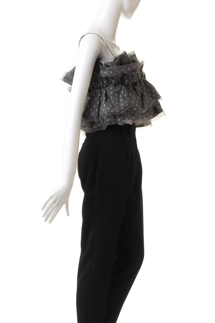 【プランク プロジェクト/PRANK PROJECT】のドットジャガードビスチェ / Dot Jacquard Bustier 人気、トレンドファッション・服の通販 founy(ファニー) 　ファッション　Fashion　レディースファッション　Fashion for Women　トップス・カットソー　Cut & Sew Tops　キャミソール&ノースリーブ　Camisoles & Sleeveless Tops　シャツ・ブラウス・オフィスカジュアル　Elegant Blouses & Button-Ups　ビスチェ　Bustiers & Corset Tops / Layered Bustier Style　インナー　Innerwear　オケージョン　Occasion Wear　カットジャガード　Cut Jacquard　チュール　Tulip, Tulip Motif　デニム　Denim, Jeans Material　ドット　Polka Dot, Dot Pattern　ノースリーブ　Sleeveless, No-Sleeve　other-3|ID: prp329100004606471 ipo3291000000034422211