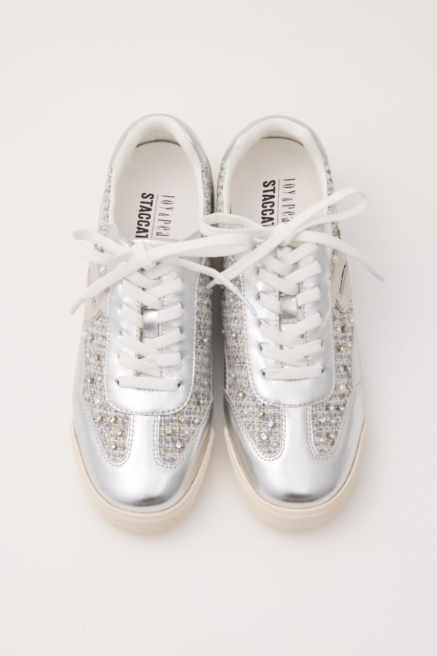 【スタッカート/STACCATO】のマデリーンMIXスニーカー 人気、トレンドファッション・服の通販 founy(ファニー) 　ファッション　Fashion　レディースファッション　Fashion for Women　クリスタル　Crystal, Swarovski　ストーン　Stone, Gem-Like　スニーカー　Sneakers, Trainers　ツイード　Twill, Twill Weave　パール　Pearl, Pearl Accent　other-3|ID: prp329100004606503 ipo3291000000034940081