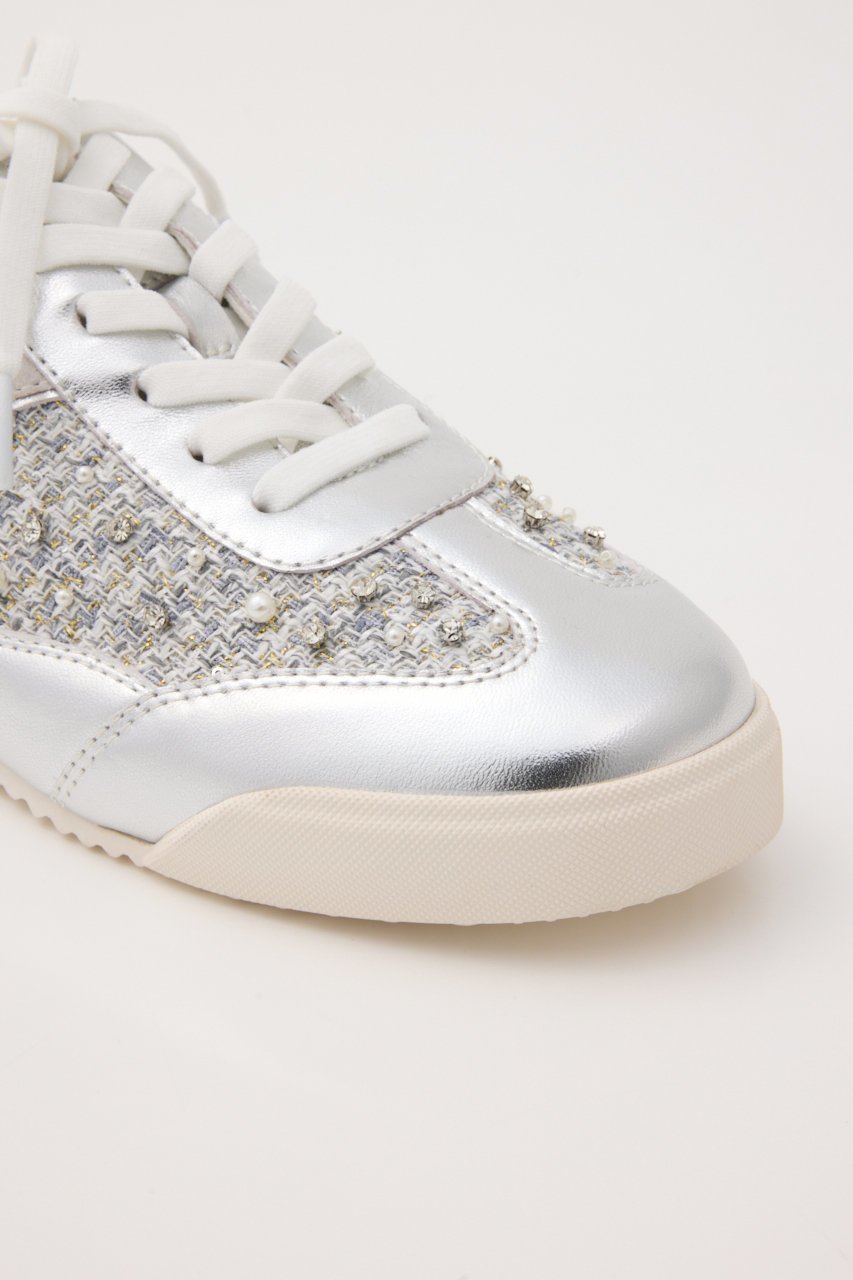 【スタッカート/STACCATO】のマデリーンMIXスニーカー 人気、トレンドファッション・服の通販 founy(ファニー) 　ファッション　Fashion　レディースファッション　Fashion for Women　クリスタル　Crystal, Swarovski　ストーン　Stone, Gem-Like　スニーカー　Sneakers, Trainers　ツイード　Twill, Twill Weave　パール　Pearl, Pearl Accent　other-7|ID: prp329100004606503 ipo3291000000034940085