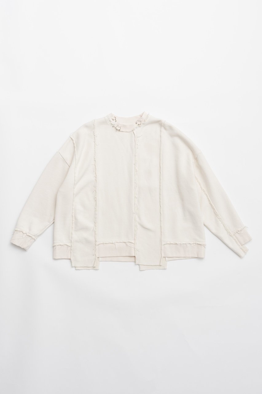 【プランク プロジェクト/PRANK PROJECT】のピアッシングスウェットトップ/Piercing Sweatshirt Top インテリア・キッズ・メンズ・レディースファッション・服の通販 founy(ファニー) 　ファッション　Fashion　レディースファッション　Fashion for Women　トップス・カットソー　Cut & Sew Tops　シャツ・ブラウス・オフィスカジュアル　Elegant Blouses & Button-Ups　レディースパーカー・カジュアルフーディー　Casual Hoodies & Sweatshirts　ロングTシャツ・Tシャツ　Longline T-Shirts & Tees　スウェット・クルーネックトップス　Sweatshirts & Crewnecks / Relaxed Fit Sweat Tops　カットソー・ベーシックTシャツ　Cut-and-Sewn Tops / Stretch Tees & Basics　セットアップ　Set-Up, Coordinated Outfit　WHT(ホワイト)|ID: prp329100004606551 ipo3291000000032867824