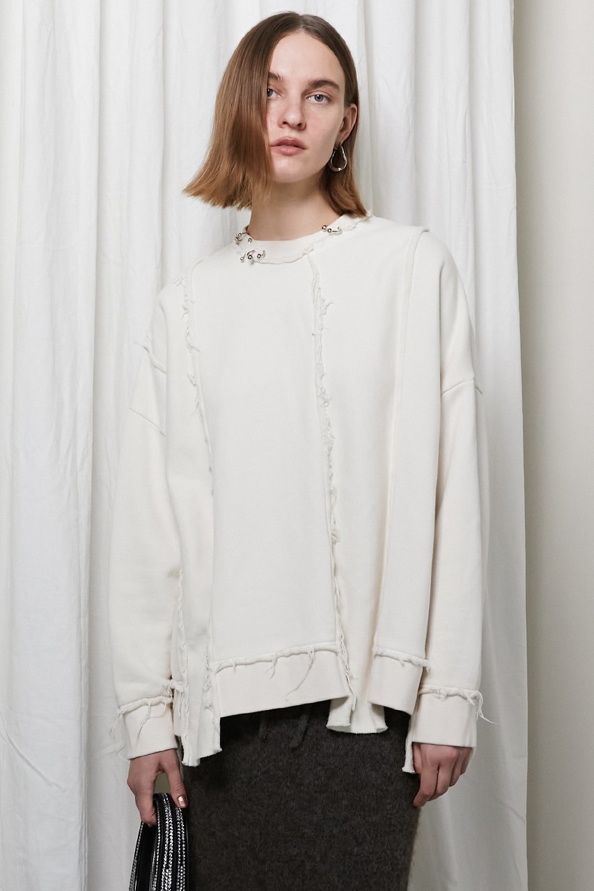 【プランク プロジェクト/PRANK PROJECT】のピアッシングスウェットトップ/Piercing Sweatshirt Top 人気、トレンドファッション・服の通販 founy(ファニー) ファッション Fashion レディースファッション Fashion for Women トップス・カットソー Cut & Sew Tops シャツ・ブラウス・オフィスカジュアル Elegant Blouses & Button-Ups レディースパーカー・カジュアルフーディー Casual Hoodies & Sweatshirts ロングTシャツ・Tシャツ Longline T-Shirts & Tees スウェット・クルーネックトップス Sweatshirts & Crewnecks / Relaxed Fit Sweat Tops カットソー・ベーシックTシャツ Cut-and-Sewn Tops / Stretch Tees & Basics セットアップ Set-Up, Coordinated Outfit other-8|ID: prp329100004606551 ipo3291000000034421235