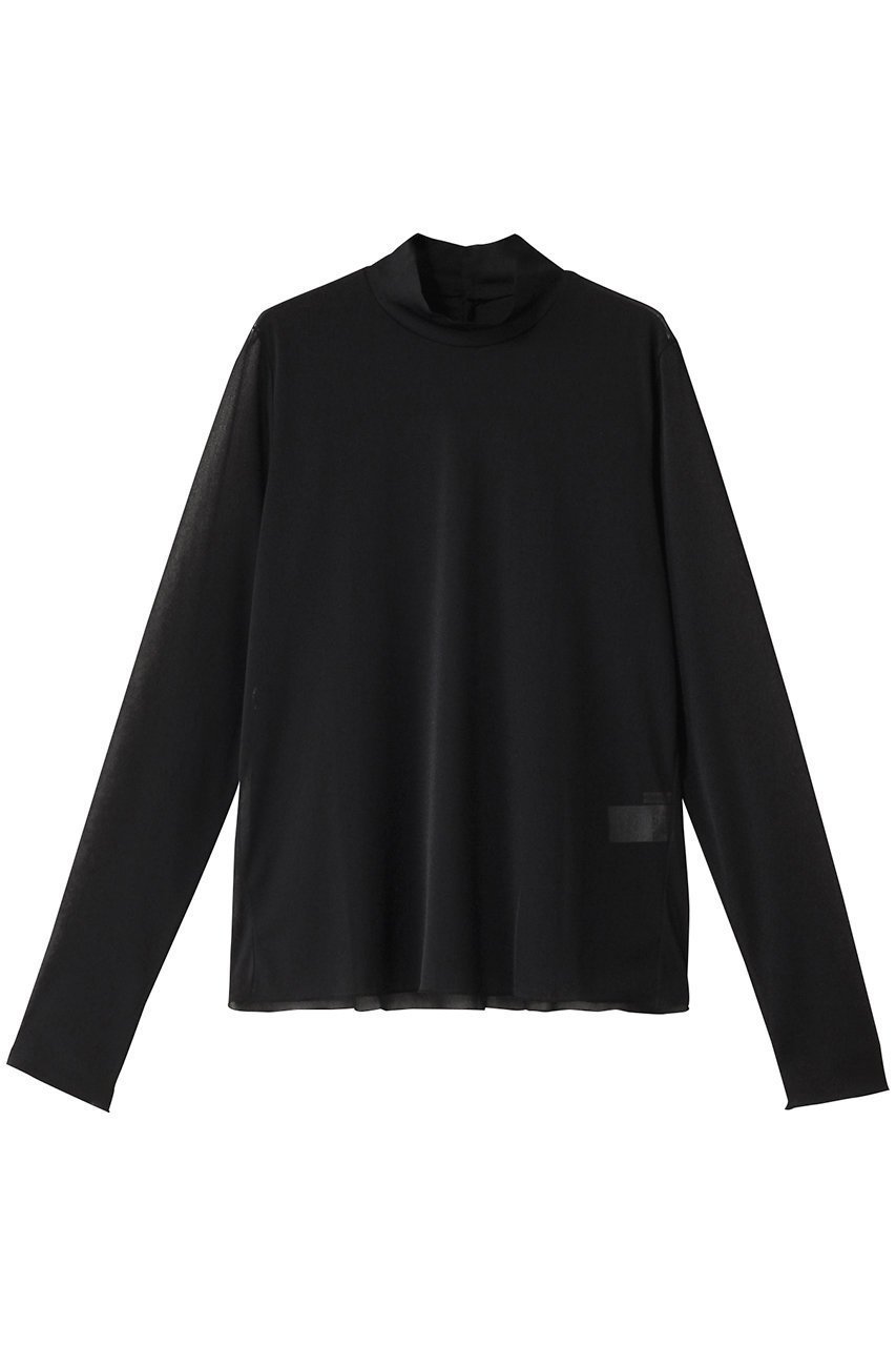 【デザイン ワークス/DESIGN WORKS】のオーガンジートリコットブラウス インテリア・キッズ・メンズ・レディースファッション・服の通販 founy(ファニー) 　ファッション　Fashion　レディースファッション　Fashion for Women　トップス・カットソー　Cut & Sew Tops　シャツ・ブラウス・オフィスカジュアル　Elegant Blouses & Button-Ups　シアー　Sheer, See-Through　シンプル　Simple, Minimal　スリーブ　Sleeve, Long Sleeve / Short Sleeve　トレンド　Trend, Trending Now　ベーシック　Basic, Essential　ロング　Long, Long-Length　ブラック|ID: prp329100004606590 ipo3291000000034955799