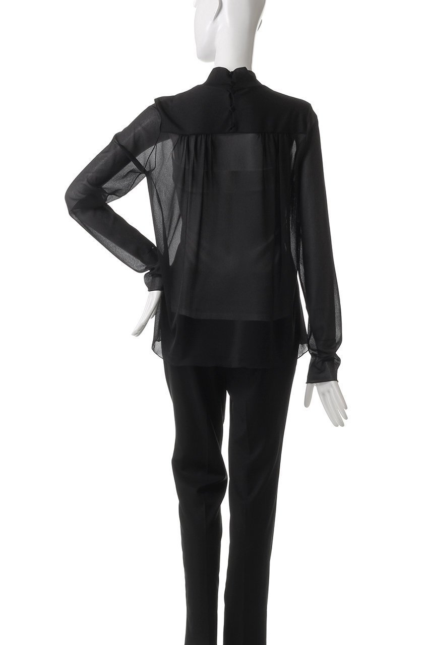 【デザイン ワークス/DESIGN WORKS】のオーガンジートリコットブラウス 人気、トレンドファッション・服の通販 founy(ファニー) 　ファッション　Fashion　レディースファッション　Fashion for Women　トップス・カットソー　Cut & Sew Tops　シャツ・ブラウス・オフィスカジュアル　Elegant Blouses & Button-Ups　シアー　Sheer, See-Through　シンプル　Simple, Minimal　スリーブ　Sleeve, Long Sleeve / Short Sleeve　トレンド　Trend, Trending Now　ベーシック　Basic, Essential　ロング　Long, Long-Length　other-4|ID: prp329100004606590 ipo3291000000034955803