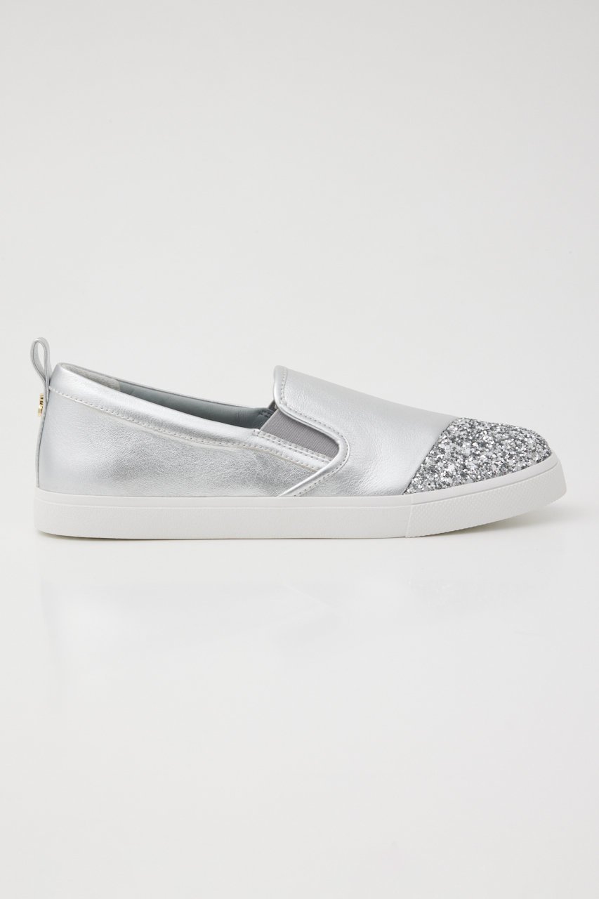 【スタッカート/STACCATO】のグリッターコンビスリッポン 人気、トレンドファッション・服の通販 founy(ファニー) 　ファッション　Fashion　レディースファッション　Fashion for Women　カッティング　Cutting Detail　クッション　Cushion, Throw Pillow　シューズ　Shoes, Footwear　チャーム　Charm, Pendant　フラット　Flat, Flat Shoes　ベーシック　Basic, Essential　ワンポイント　One Point, Statement Accent　人気　Popular, Best Seller　軽量　Lightweight, Ultra Light　other-4|ID: prp329100004606593 ipo3291000000034940005