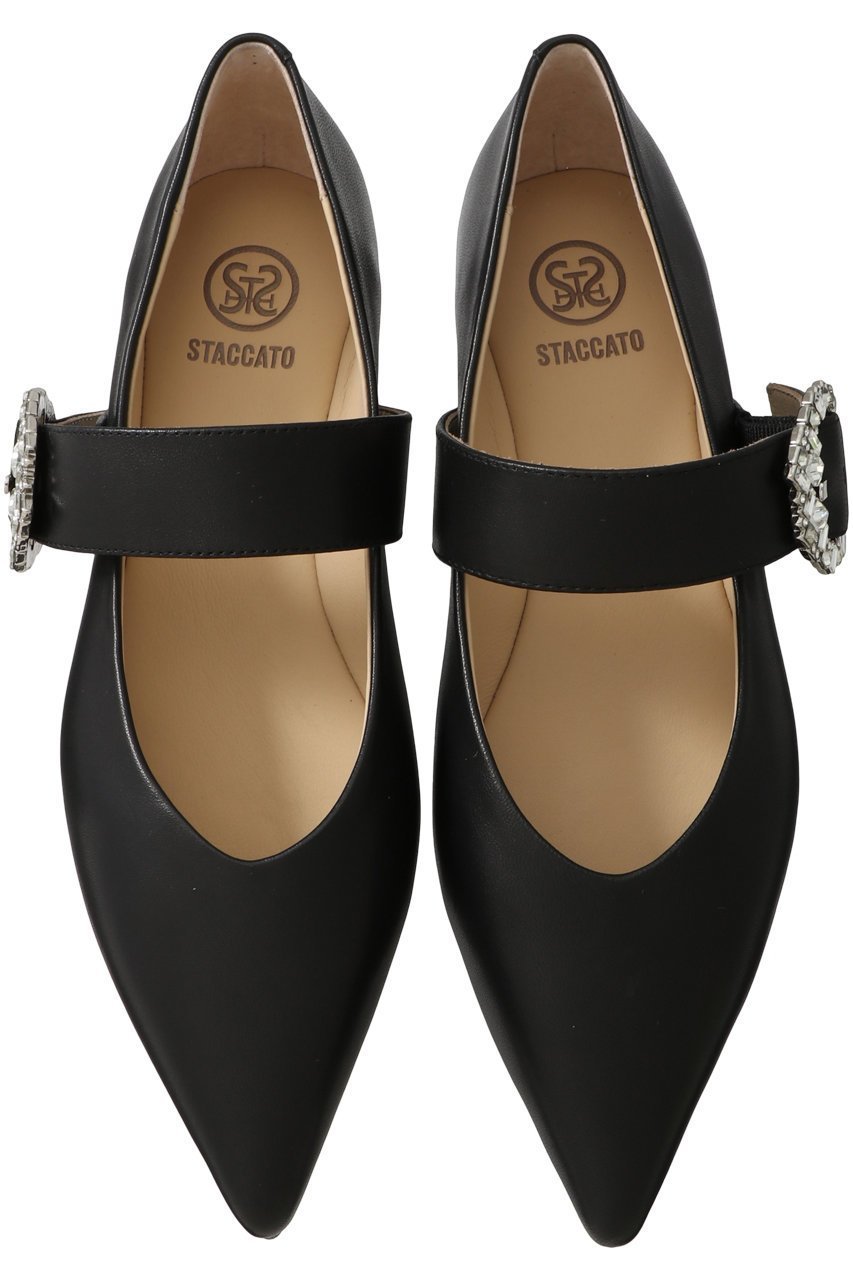 【スタッカート/STACCATO】のディメアポインテッドフラットパンプス インテリア・キッズ・メンズ・レディースファッション・服の通販 founy(ファニー) 　ファッション　Fashion　レディースファッション　Fashion for Women　シューズ　Shoes, Footwear　トレンド　Trend, Trending Now　フラット　Flat, Flat Shoes　ブラック|ID: prp329100004606596 ipo3291000000032870770