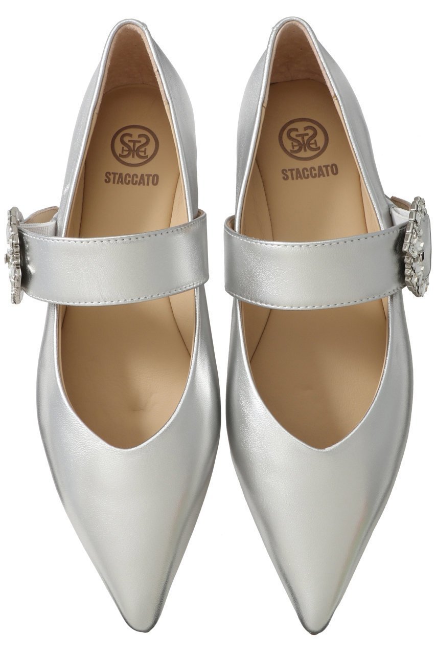 【スタッカート/STACCATO】のディメアポインテッドフラットパンプス インテリア・キッズ・メンズ・レディースファッション・服の通販 founy(ファニー) 　ファッション　Fashion　レディースファッション　Fashion for Women　シューズ　Shoes, Footwear　トレンド　Trend, Trending Now　フラット　Flat, Flat Shoes　シルバー|ID: prp329100004606596 ipo3291000000034940011