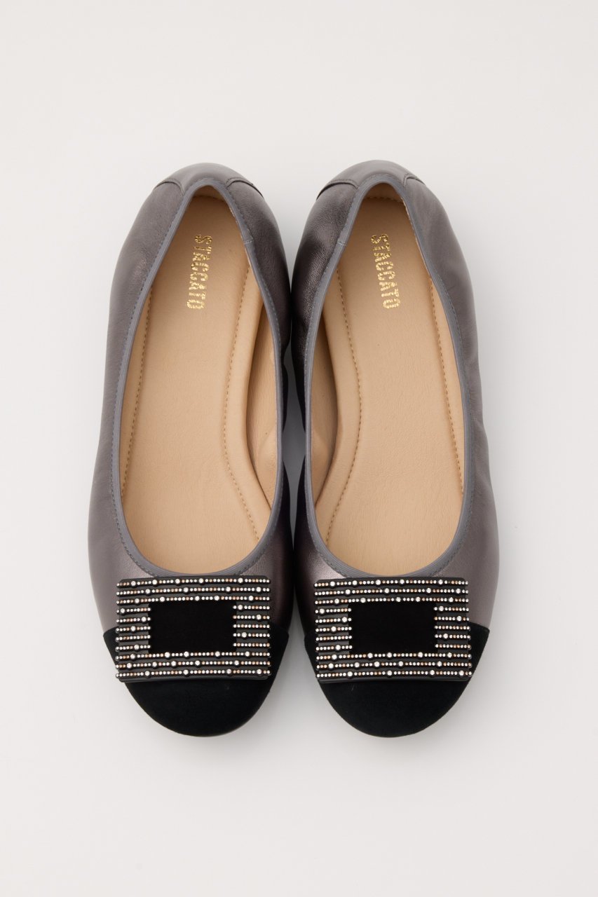 【スタッカート/STACCATO】のクリードバレエシューズ インテリア・キッズ・メンズ・レディースファッション・服の通販 founy(ファニー) 　ファッション　Fashion　レディースファッション　Fashion for Women　シューズ　Shoes, Footwear　シルバー　Silver, Metallic Silver　スクエア　Square, Square Shape　バレエ　Ballet, Ballet Style　フィット　Fit, Slim Fit　フラット　Flat, Flat Shoes　メタリック　Metallic, Shiny Finish　エレガント 上品　Elegant　定番　Standard, Basic Item　柄シルバー|ID: prp329100004606627 ipo3291000000034940388