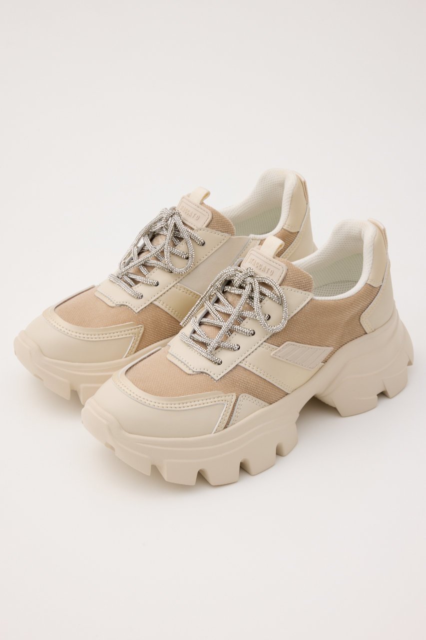 【スタッカート/STACCATO】のドルチェブライトボリュームスニーカー インテリア・キッズ・メンズ・レディースファッション・服の通販 founy(ファニー) 　ファッション　Fashion　レディースファッション　Fashion for Women　ストーン　Stone, Gem-Like　スニーカー　Sneakers, Trainers　フェミニン　Feminine, Girly　リボン　Ribbon, Bow　レース　Lace, Lace Fabric　人気　Popular, Best Seller　柄アプリコット|ID: prp329100004606637 ipo3291000000032873468