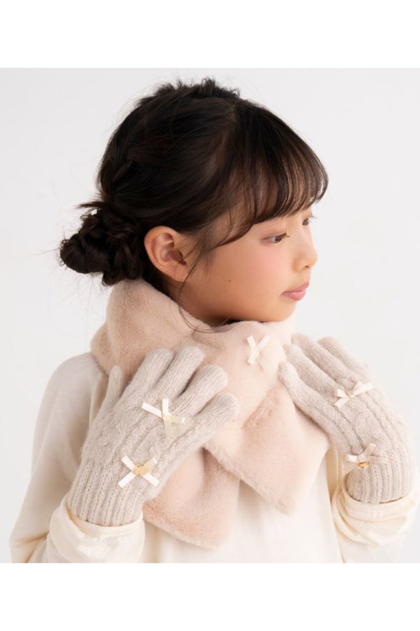 【ポプキンズ/POMPKINS / KIDS】の【KIDS】サテンリボン手袋 人気、トレンドファッション・服の通販 founy(ファニー) 　ファッション　Fashion　キッズファッション　Fashion for Kids　サテン　Satin, Glossy Fabric　リボン　Ribbon, Bow　冬　Winter / This Winter　other-4|ID: prp329100004606656 ipo3291000000032874308