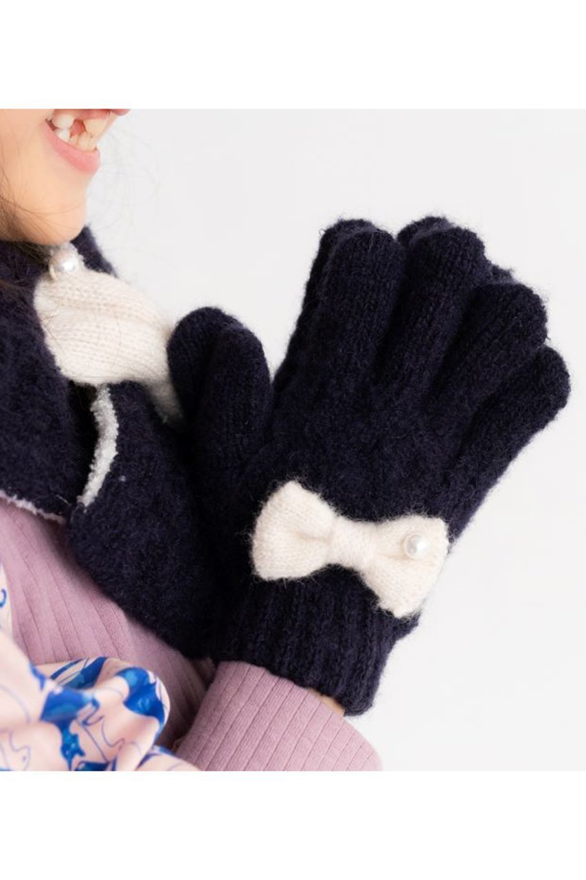 【ポプキンズ/POMPKINS / KIDS】の【KIDS】パール付きリボン手袋 人気、トレンドファッション・服の通販 founy(ファニー) 　ファッション　Fashion　キッズファッション　Fashion for Kids　パール　Pearl, Pearl Accent　リボン　Ribbon, Bow　エレガント 上品　Elegant　冬　Winter / This Winter　other-5|ID: prp329100004606660 ipo3291000000032874417