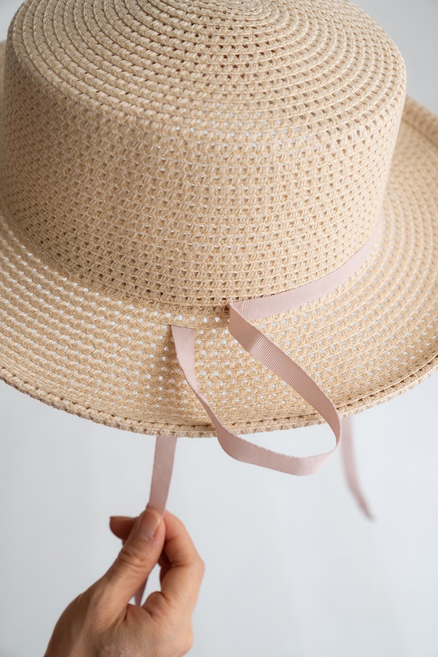 【ポプキンズ/POMPKINS / KIDS】の【KIDS】平天リボンハット ピンク L 人気、トレンドファッション・服の通販 founy(ファニー) 　ファッション　Fashion　キッズファッション　Fashion for Kids　ブレード　Braid, Decorative Trim　メッシュ　Mesh, Net Fabric　リボン　Ribbon, Bow　帽子　Hat, Headwear　other-5|ID: prp329100004606692 ipo3291000000036246503