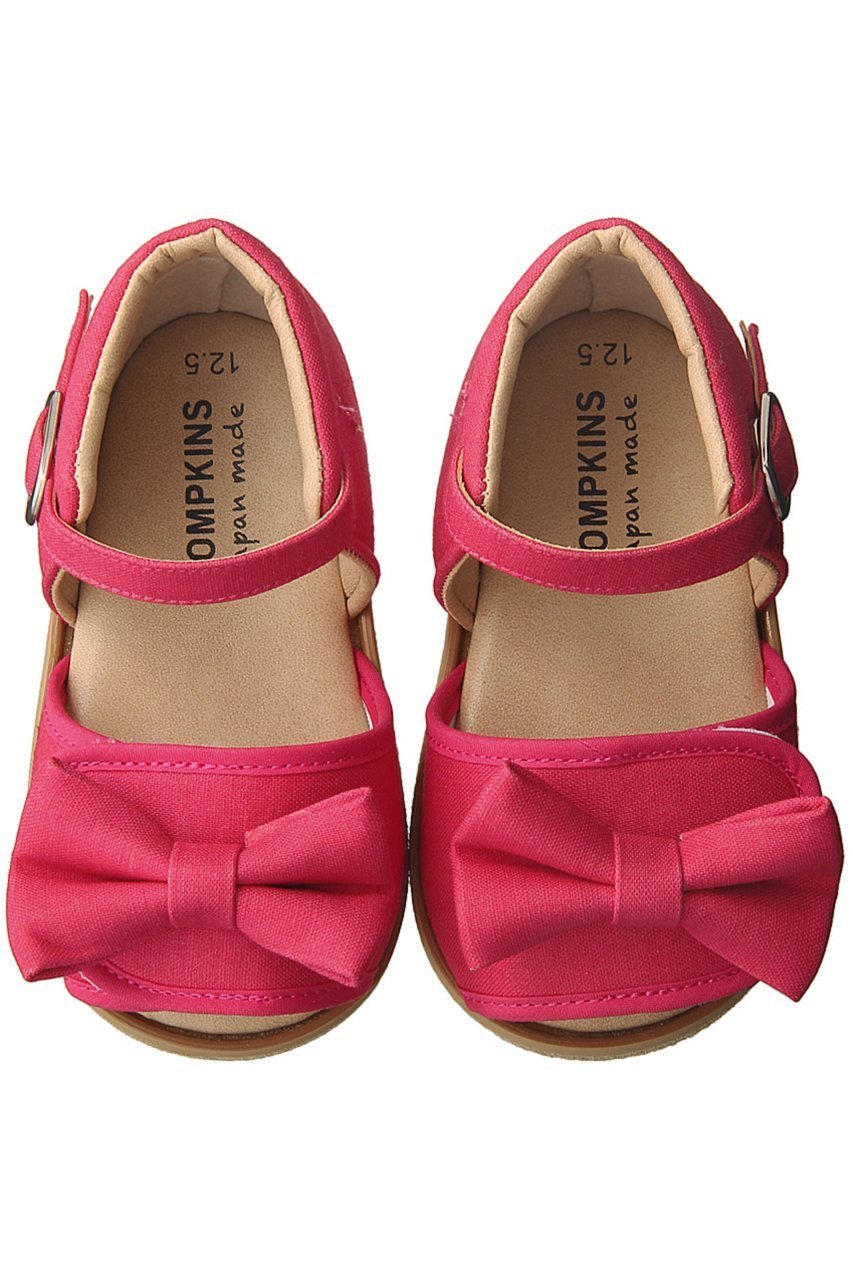 【ポプキンズ/POMPKINS / KIDS】の【BABY&KIDS】リボンサンダル グリーン 14.5 人気、トレンドファッション・服の通販 founy(ファニー) 　ファッション　Fashion　キッズファッション　Fashion for Kids　サンダル　Sandals, Summer Shoes　デニム　Denim, Jeans Material　フラット　Flat, Flat Shoes　リボン　Ribbon, Bow　定番　Standard, Basic Item　other-4|ID: prp329100004606701 ipo3291000000036191174