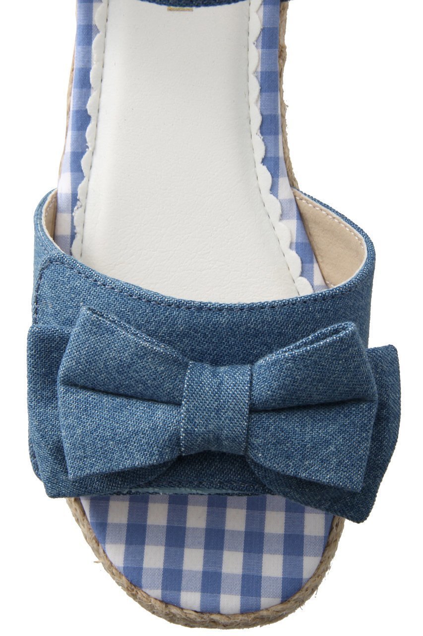 【ポプキンズ/POMPKINS / KIDS】の【KIDS】リボンサンダル 人気、トレンドファッション・服の通販 founy(ファニー) 　ファッション　Fashion　キッズファッション　Fashion for Kids　サンダル　Sandals, Summer Shoes　シューズ　Shoes, Footwear　スタイリッシュ　Stylish, Fashionable　ソックス　Socks, Hosiery　デニム　Denim, Jeans Material　バランス　Balance, Style Balance　フェミニン　Feminine, Girly　リボン　Ribbon, Bow　夏　Summer　other-4|ID: prp329100004606718 ipo3291000000032876966