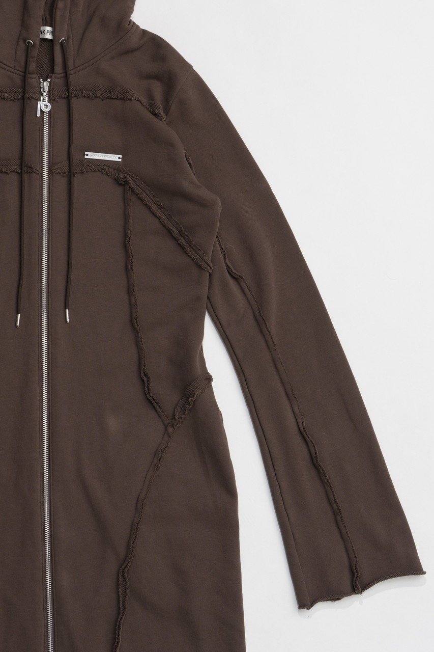 【プランク プロジェクト/PRANK PROJECT】のジップフードスウェットワンピース/Zip Hood Sweatshirt One Piece 人気、トレンドファッション・服の通販 founy(ファニー) 　ファッション　Fashion　レディースファッション　Fashion for Women　ワンピース　Dresses　チュニック　Tunic Tops & Dresses　カーディガン　Cardigan, Knitwear　チュニック　Tunic, Long Top　フロント　Front, Front Design　ロング　Long, Long-Length　ヴィンテージ　Vintage Style　切替　Switching, Contrast Panel　羽織　Haori, Light Jacket　other-3|ID: prp329100004606719 ipo3291000000032877004