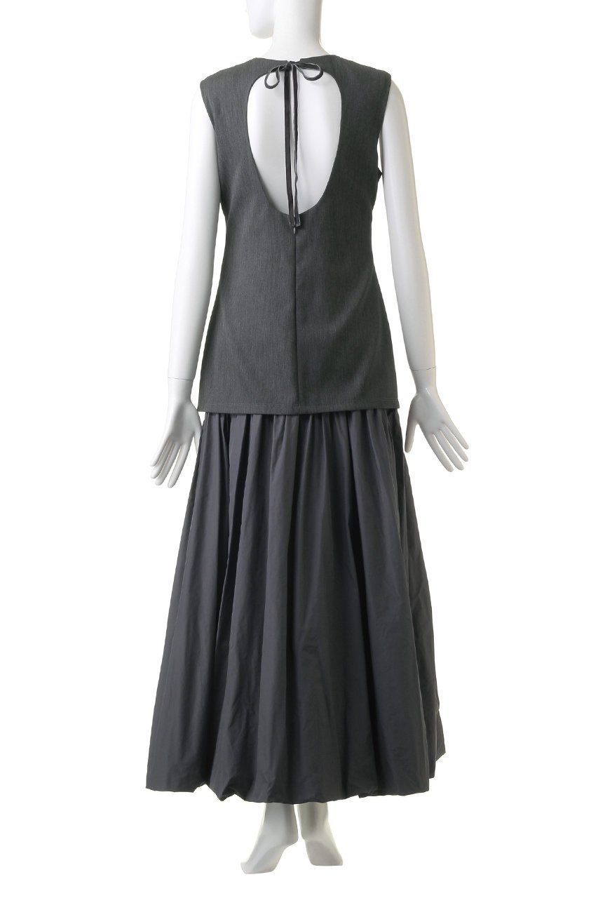 【プランク プロジェクト/PRANK PROJECT】のバックオープンレイヤードワンピース / Back Open Layered Dress 人気、トレンドファッション・服の通販 founy(ファニー) 　ファッション　Fashion　レディースファッション　Fashion for Women　ワンピース　Dresses　フォーマル・パーティードレス・結婚式用ドレス　Elegant & Casual Dresses　チュニック　Tunic Tops & Dresses　インナー　Innerwear　スーツ　Suit, Formalwear　タフタ　Taffeta, Structured Fabric　タートル　Turtleneck, Turtle Collar　チュニック　Tunic, Long Top　ドッキング　Docking, Mixed Material　ロング　Long, Long-Length　other-5|ID: prp329100004606720 ipo3291000000032877077