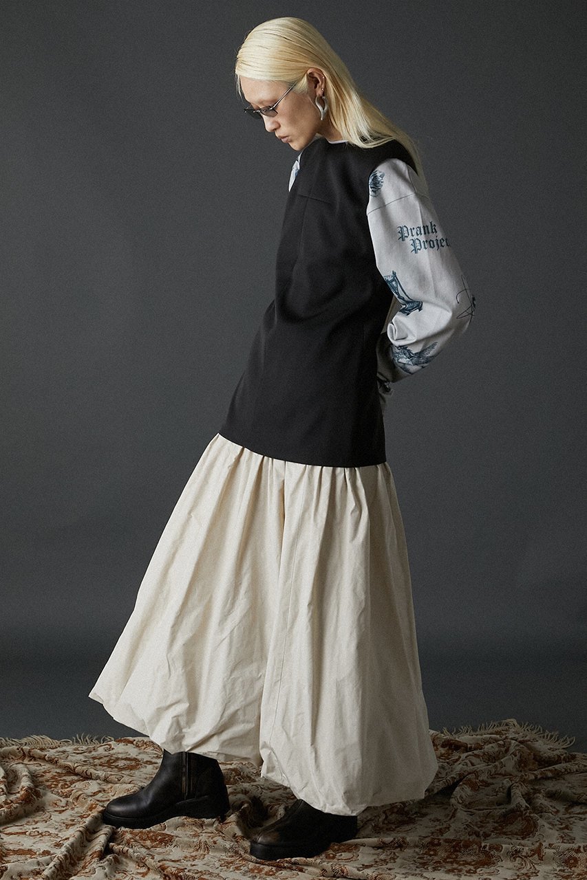 【プランク プロジェクト/PRANK PROJECT】のバックオープンレイヤードワンピース / Back Open Layered Dress 人気、トレンドファッション・服の通販 founy(ファニー) 　ファッション　Fashion　レディースファッション　Fashion for Women　ワンピース　Dresses　フォーマル・パーティードレス・結婚式用ドレス　Elegant & Casual Dresses　チュニック　Tunic Tops & Dresses　インナー　Innerwear　スーツ　Suit, Formalwear　タフタ　Taffeta, Structured Fabric　タートル　Turtleneck, Turtle Collar　チュニック　Tunic, Long Top　ドッキング　Docking, Mixed Material　ロング　Long, Long-Length　other-8|ID: prp329100004606720 ipo3291000000032877094