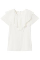 【アナイ/ANAYI】のシアーオーガンジーラッフル ブラウス 人気、トレンドファッション・服の通販 founy(ファニー) ファッション Fashion レディースファッション Fashion for Women トップス・カットソー Cut & Sew Tops シャツ・ブラウス・オフィスカジュアル Elegant Blouses & Button-Ups おすすめ Recommended / Our Picks オーガンジー Organza Fabric シアー Sheer, See-Through ショート Short, Short Length スリーブ Sleeve, Long Sleeve / Short Sleeve 再入荷 Restock / Back in Stock 夏 Summer 定番 Standard, Basic Item thumbnail ホワイト|ID: prp329100004606747 ipo3291000000035055329