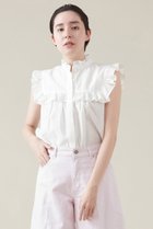 【マルティニーク/martinique】のフリルノースリブラウス(一部WEB限定カラー ) ホワイト|ID: prp329100004606760 ipo3291000000032878125